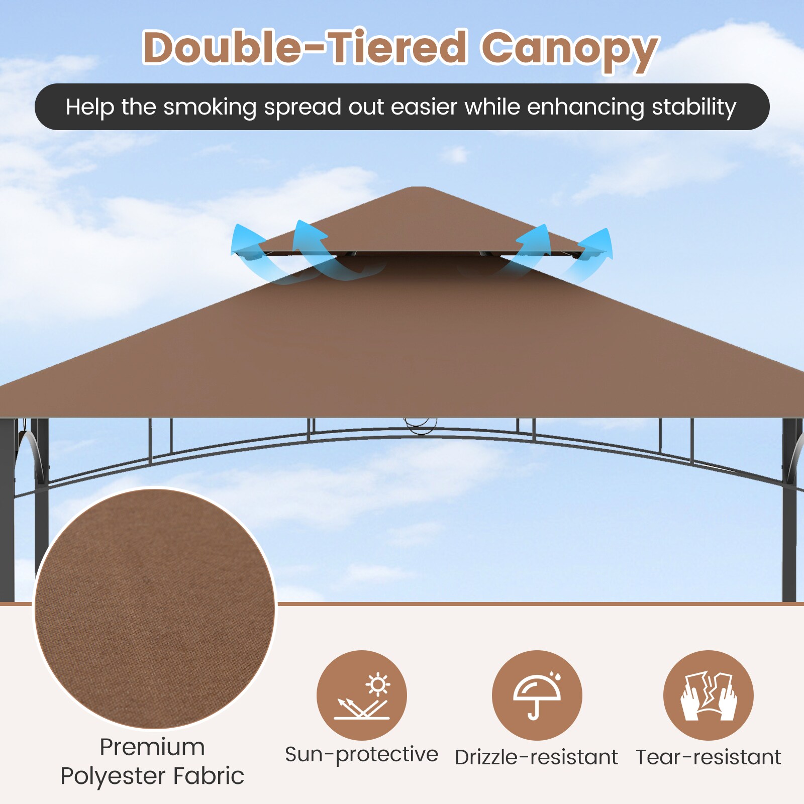 Slickblue D-CO-FC04021PN Wood-Resin-Gazebos - View #4