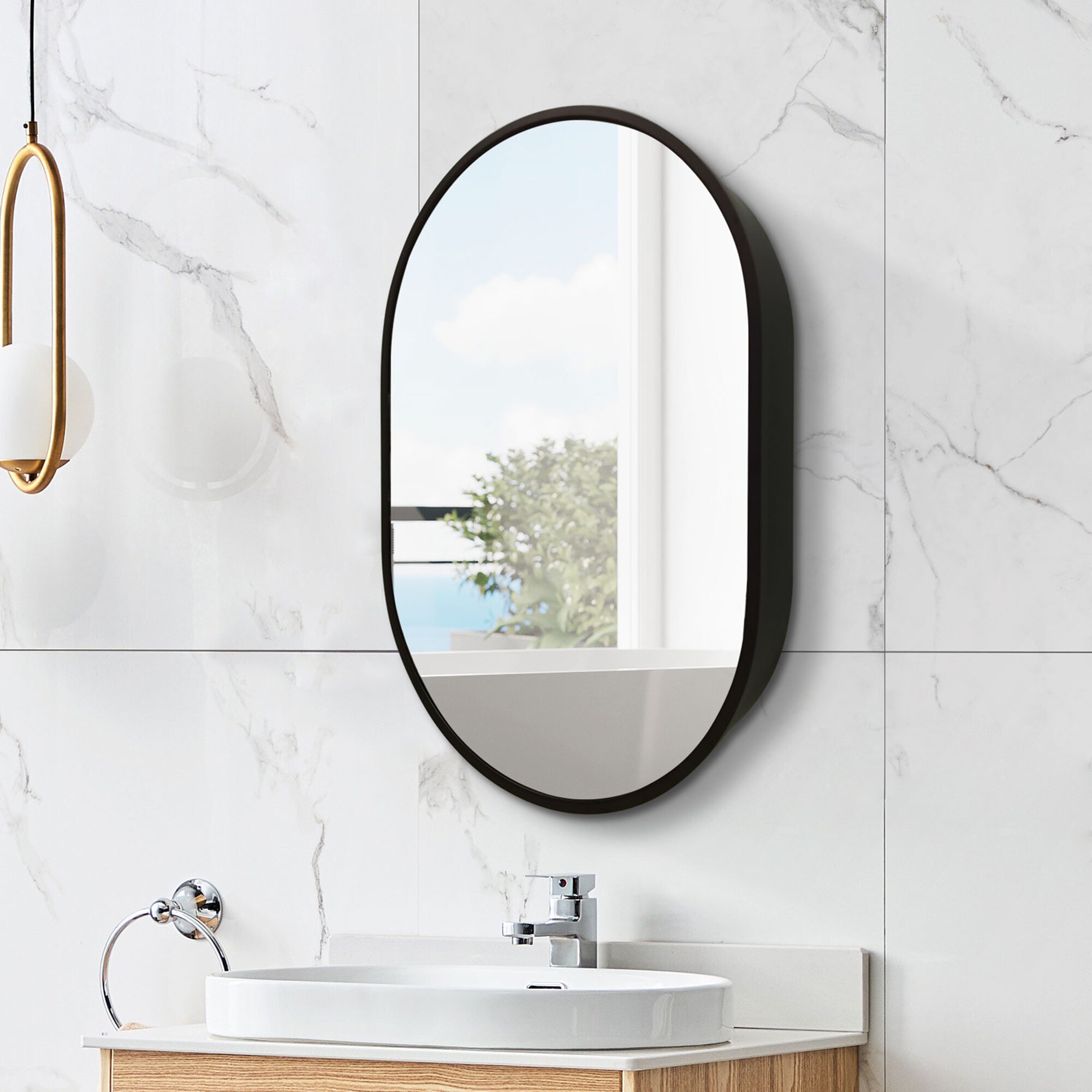 SINOFURN SYD530026BK Bathroom-Medicine-Cabinets - View #5