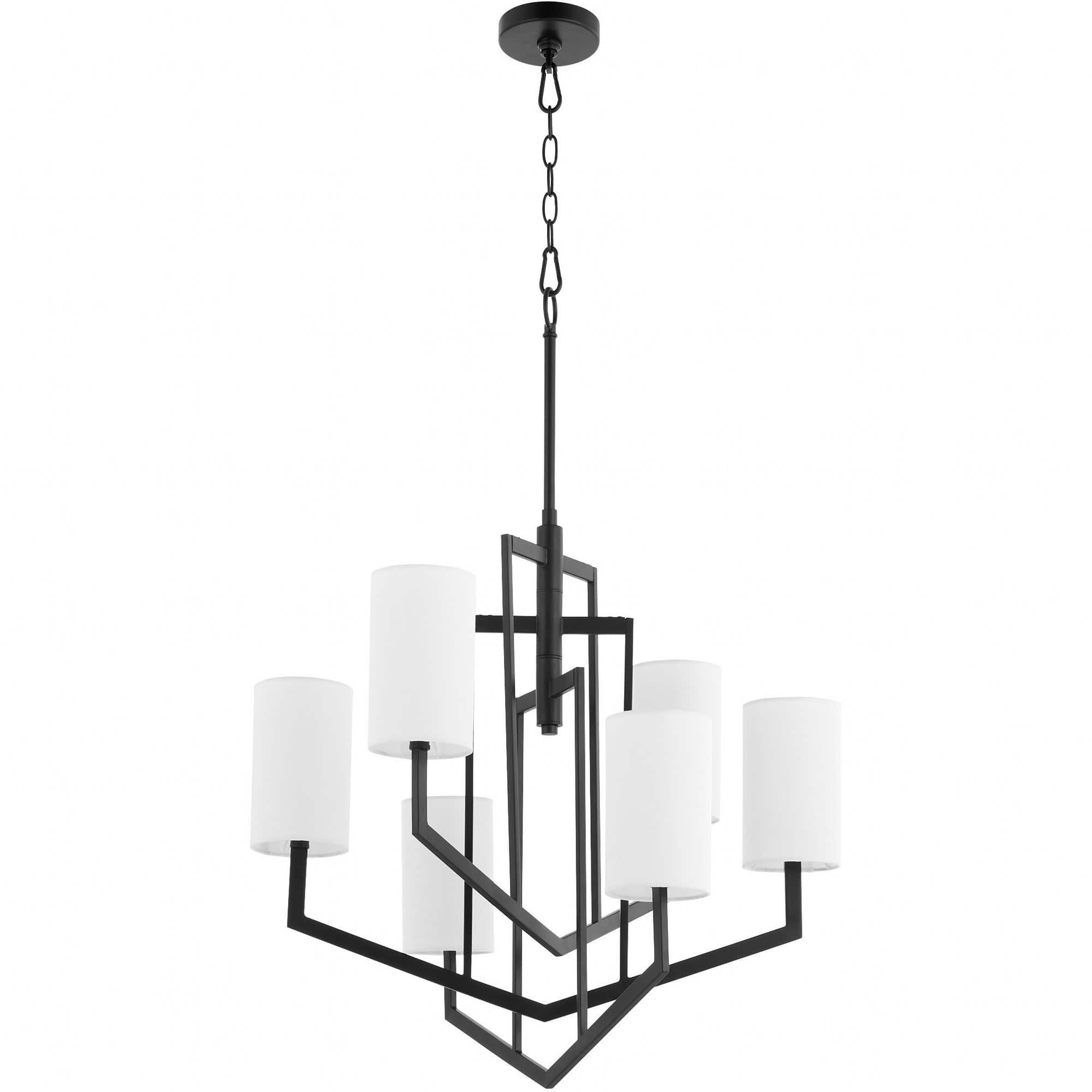 Quorum International 6078-6-59 Bolivar 6-Light Matte Black Chandelier