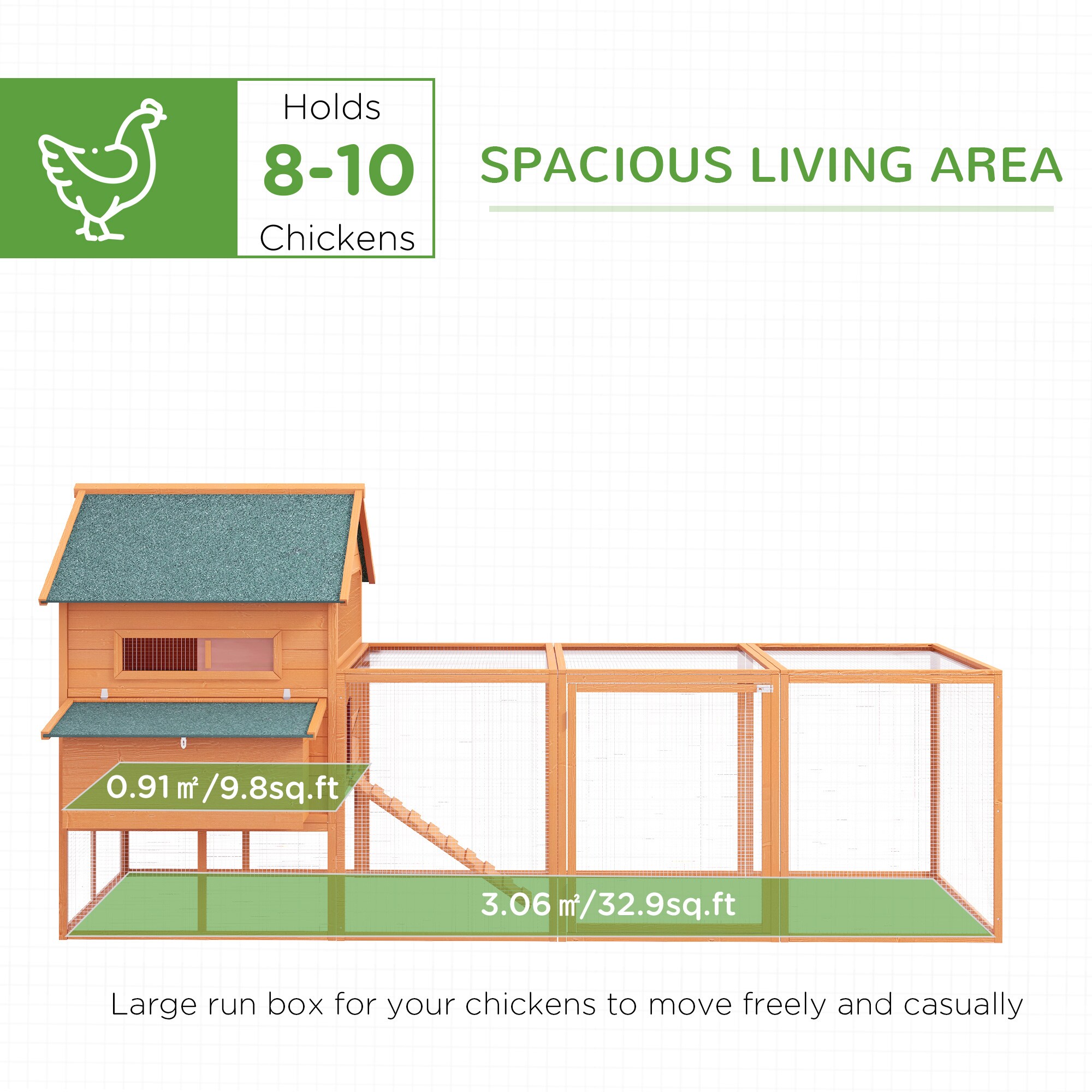 PawHut D51-099V01 Chicken-Coops-Rabbit-Hutches - View #7