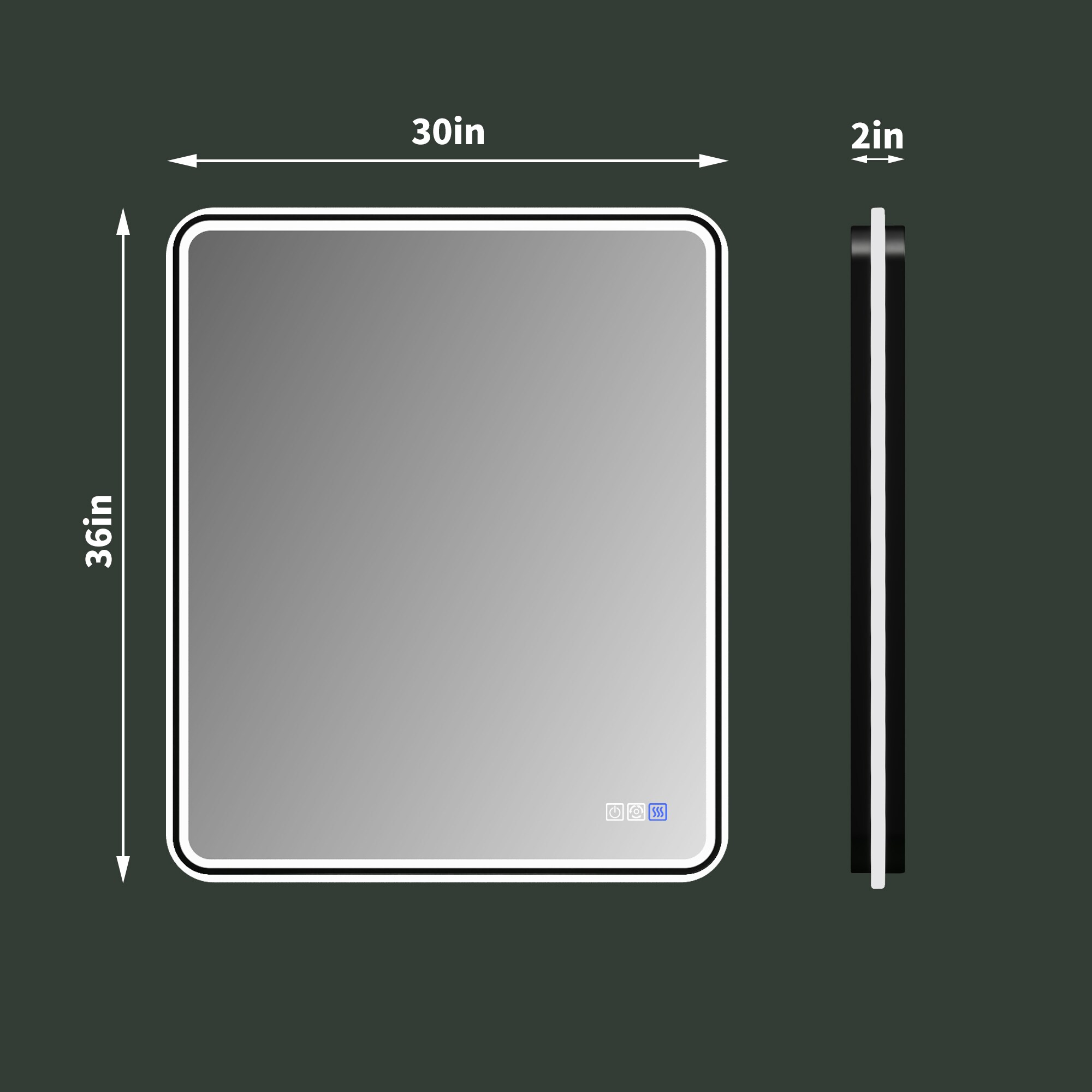 ExBrite EXBMV83036 Framed-Bath-Mirrors - View #2