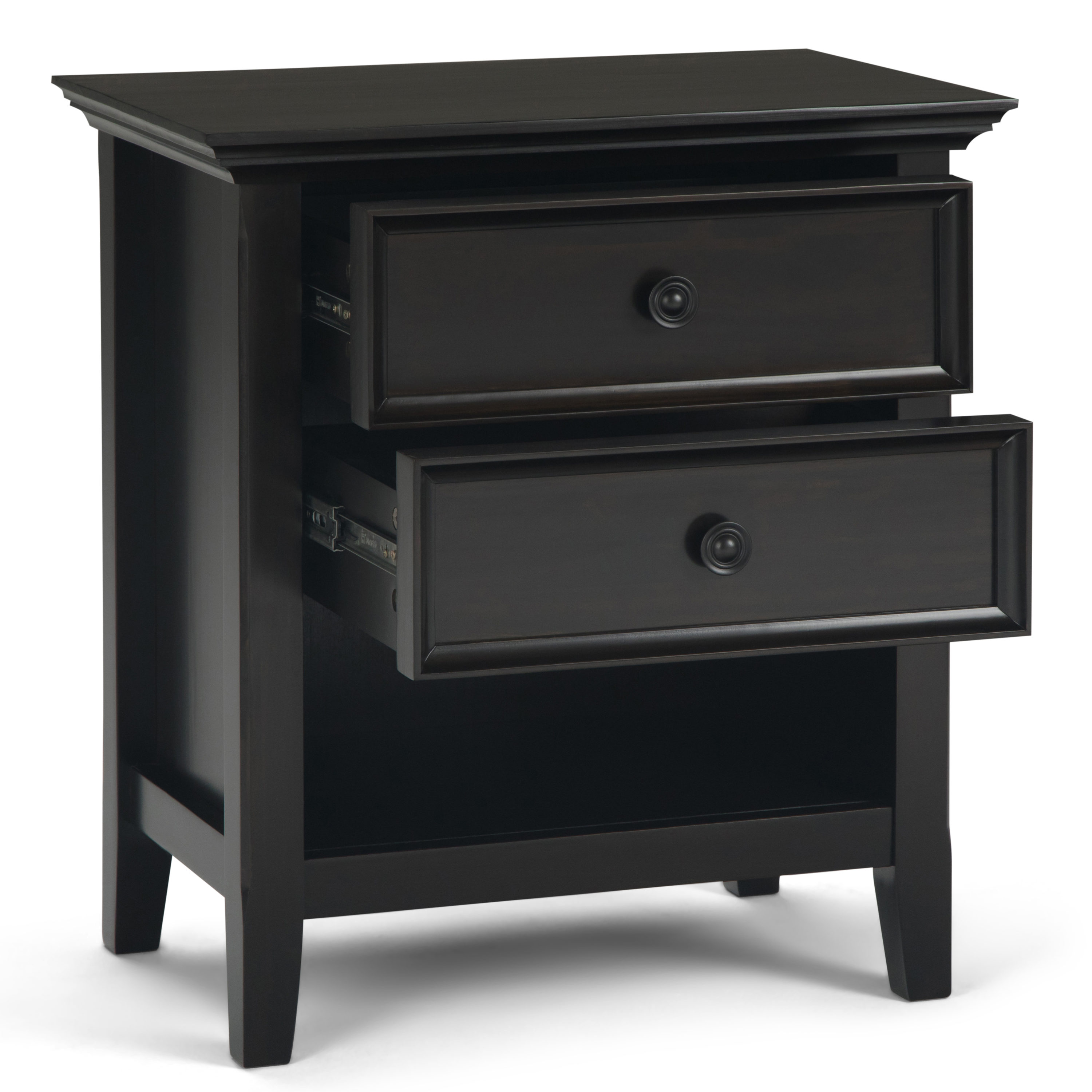 Simpli Home Amherst Hickory Brown Pine Nightstand in the Nightstands ...