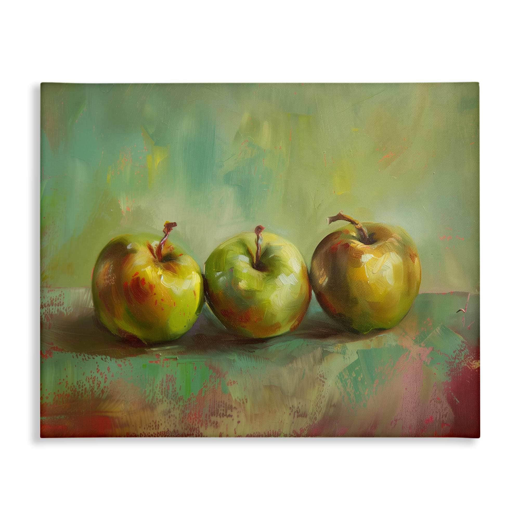 Stupell Industries BT-918-CN-16X20 Traditional Apple Trio Still Life Canvas Wall Art By Arlington Prints 20 x 16