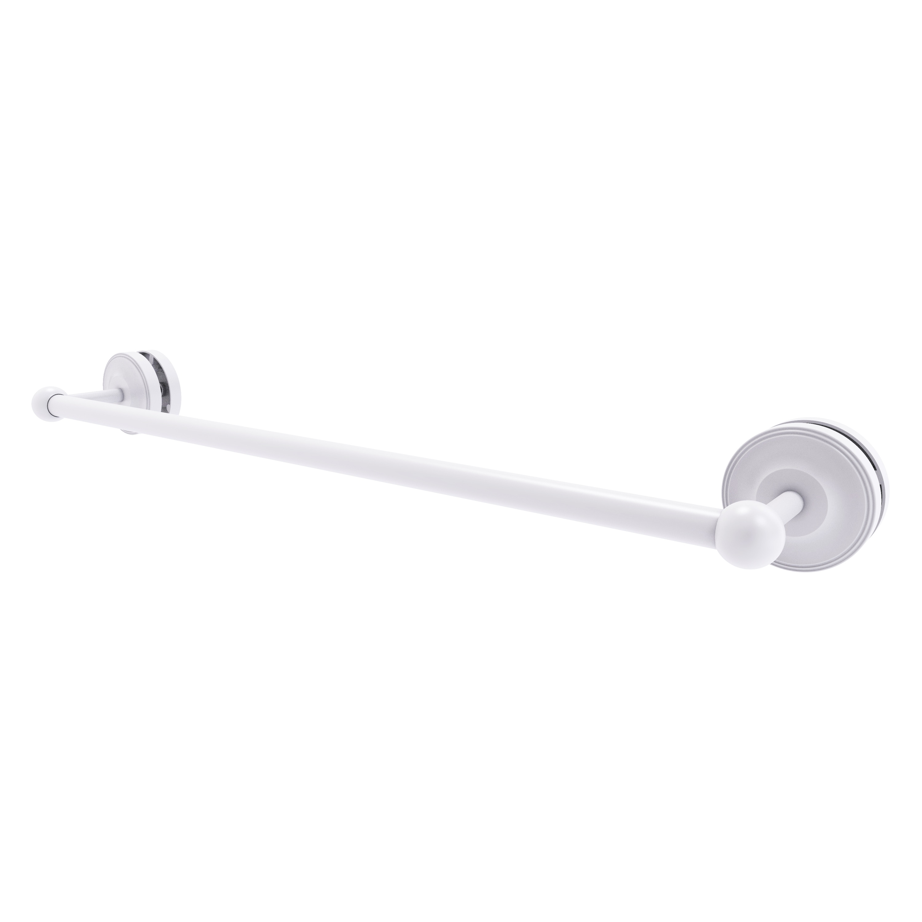 Allied Brass PR-41-SM-24-WHM Prestige Regal 24-in Matte White Wall mount Single Towel Bar