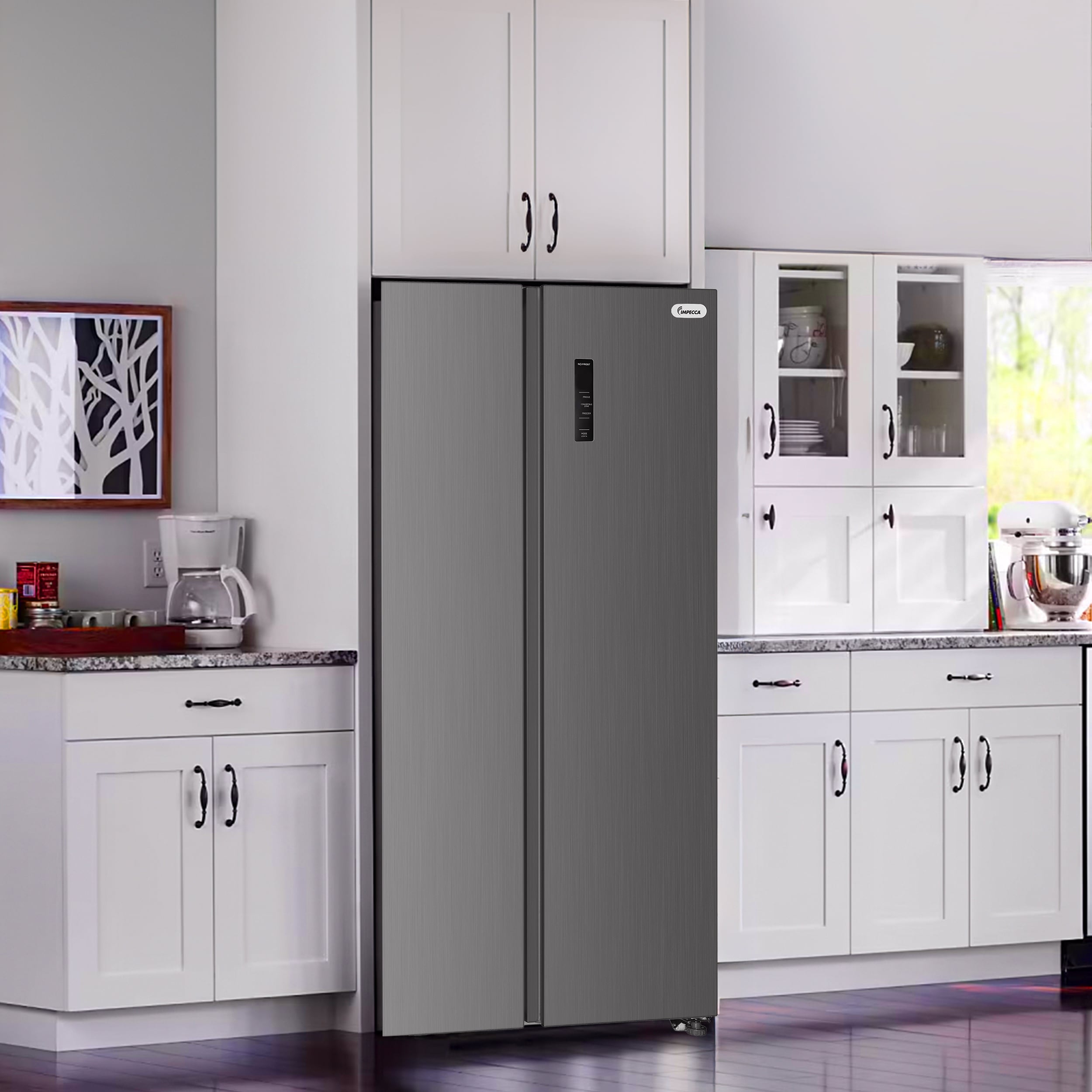 Impecca 21.4-cu ft Counter-Depth 35-in Wide Side-by-Side Refrigerator Built-In ( Stainless Steel ) Sansujyuku sansujyuku.com