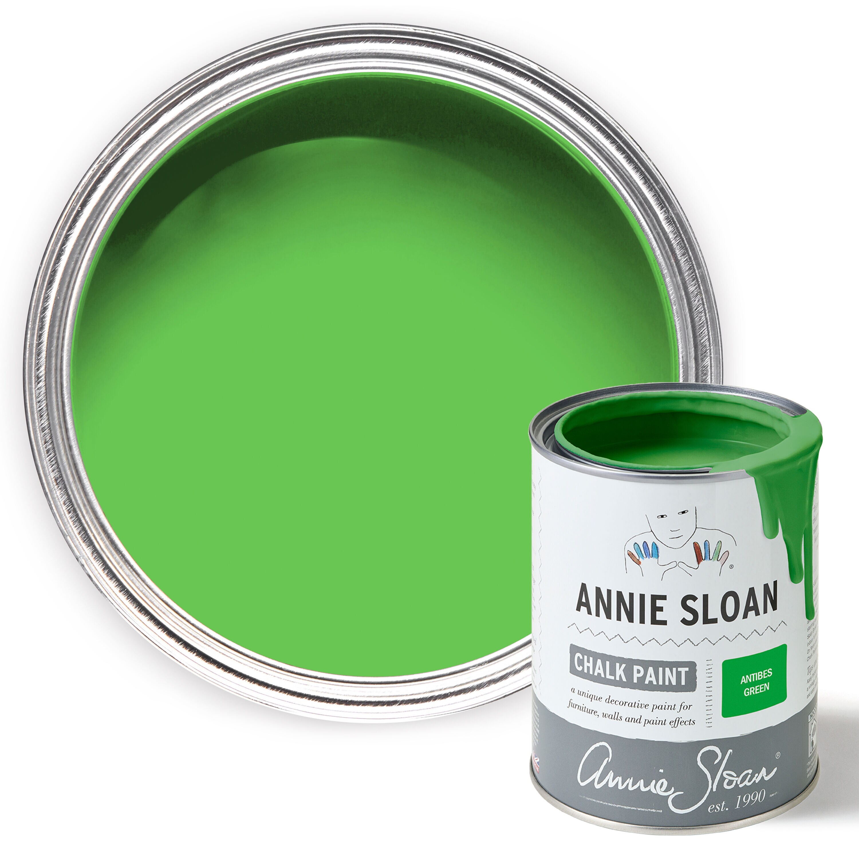 Annie Sloan P029AGN.X101.01 Flat Antibes Green Chalky Enamel ( 1-quart )