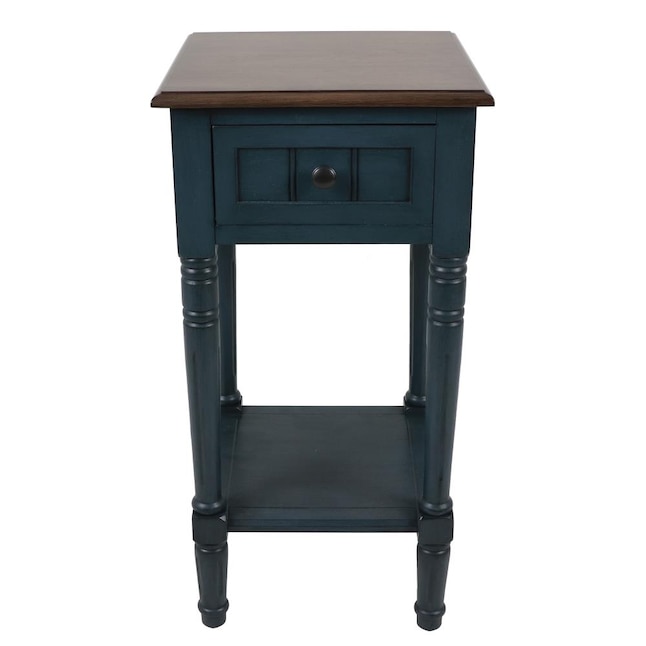 Decor Therapy Simplify Antique Navy, Navy Side Table With Drawers