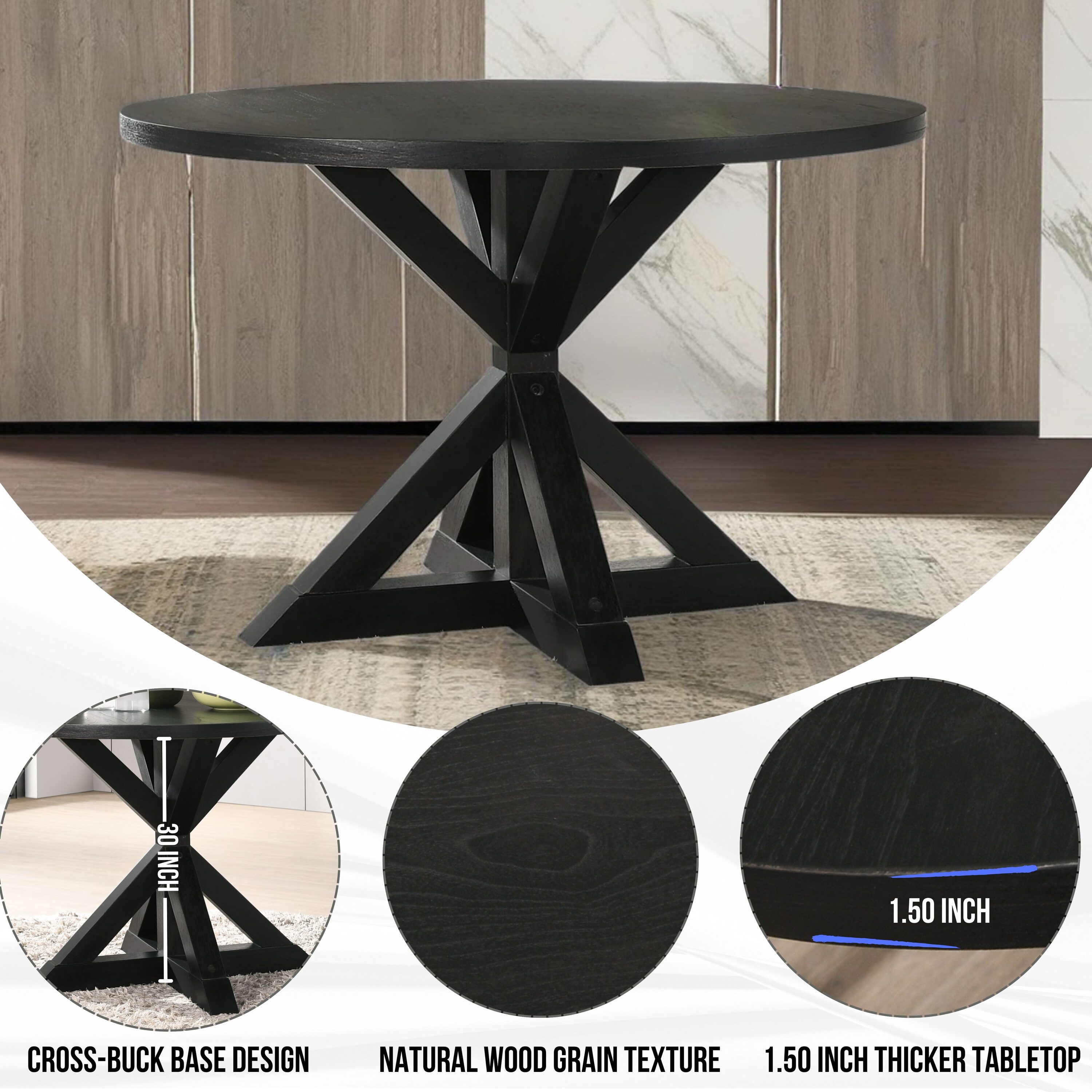 Roundhill Furniture T304-C056BUX2 Dining-Sets - View #5