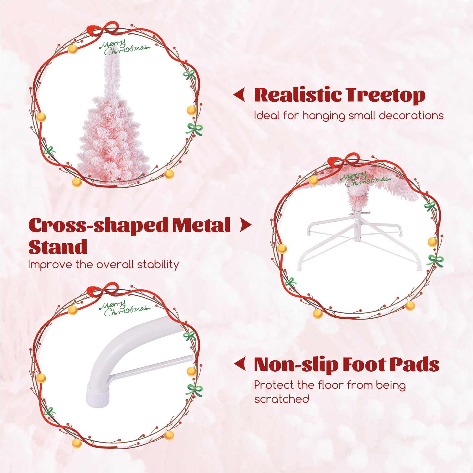 WELLFOR TX-HGY-10007US Artificial-Christmas-Trees - View #8