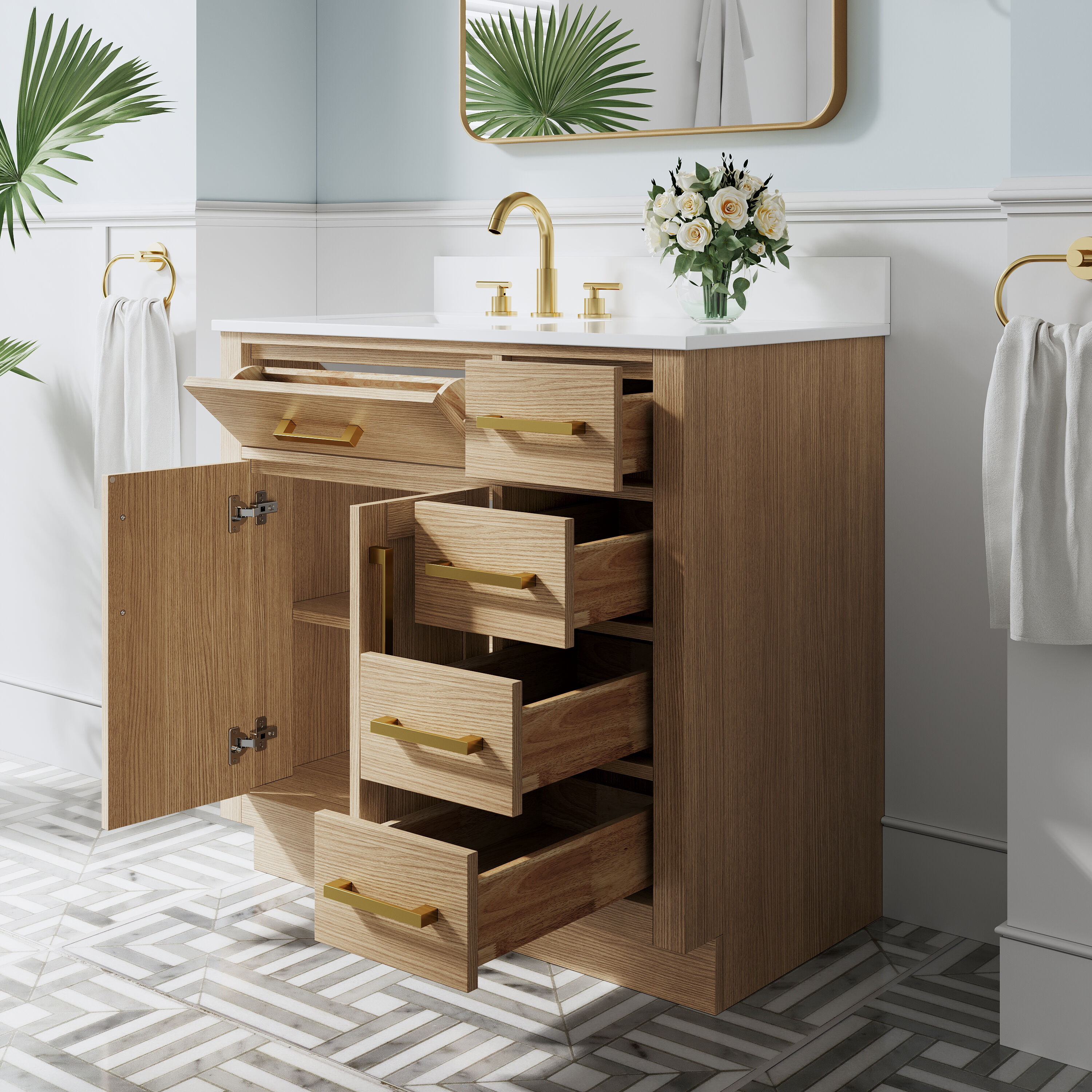 WELLFOR BCB1936GMG -WF Bath-Vanity-Combo - View #12