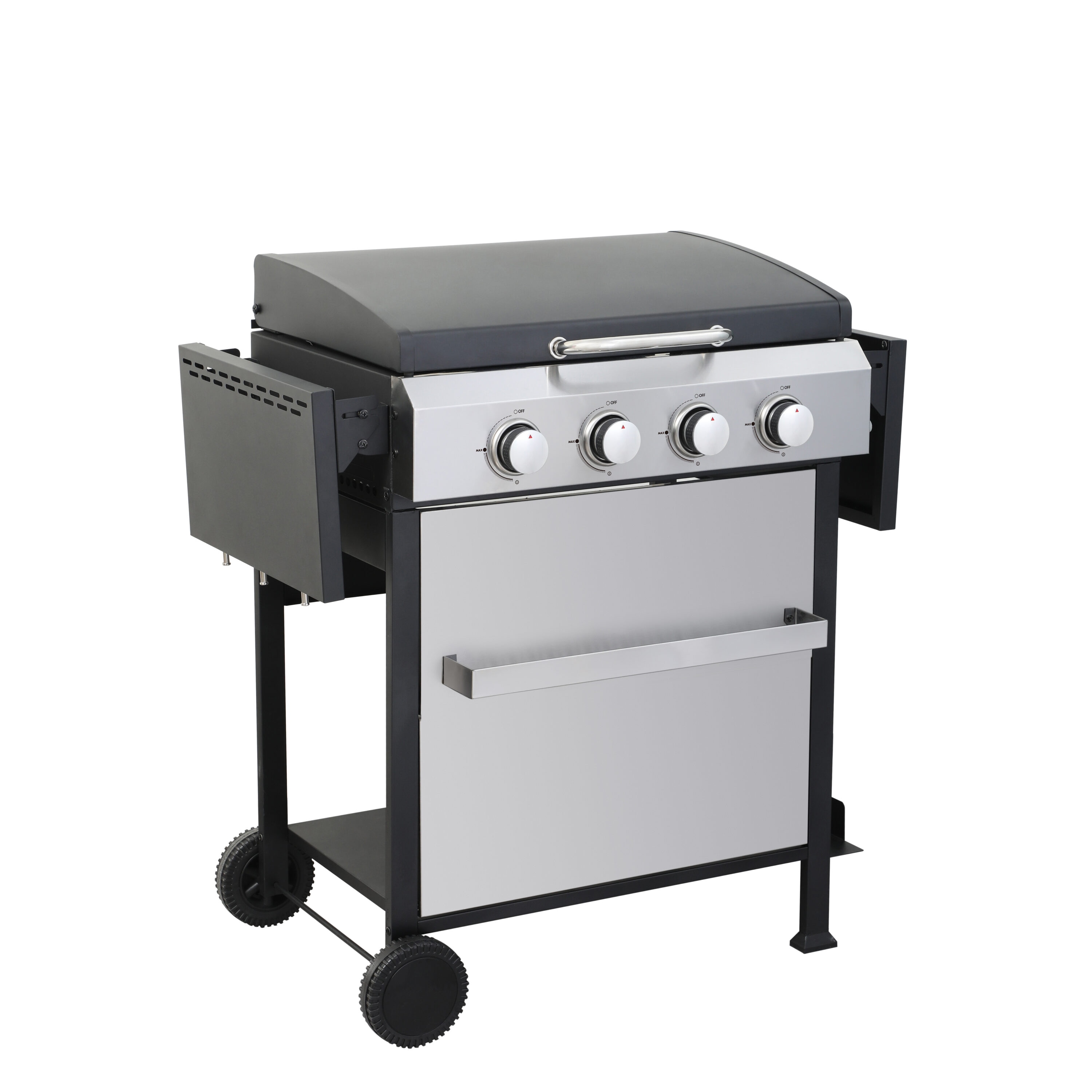 Bayfeve 4 Burner 49200 BTU Stainless Steel Propane Gas Grill with Foldable Side Table