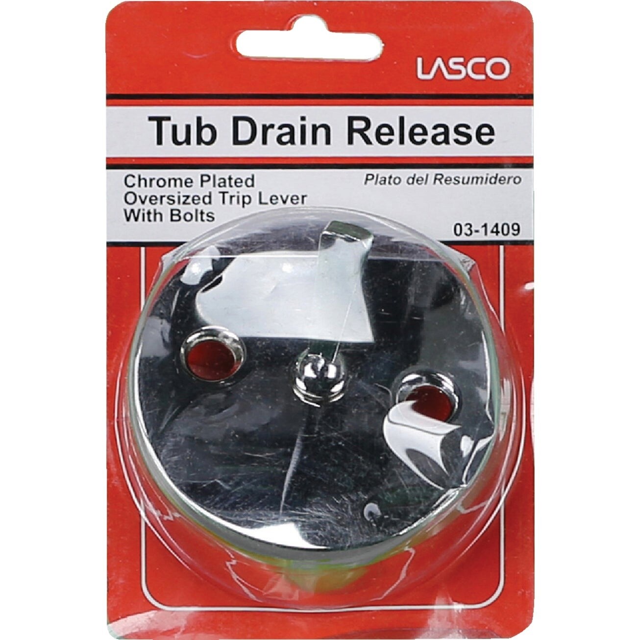 LASCO 03-1409 Oversized Bathtub Trip Lever Plate Chrome Plated in