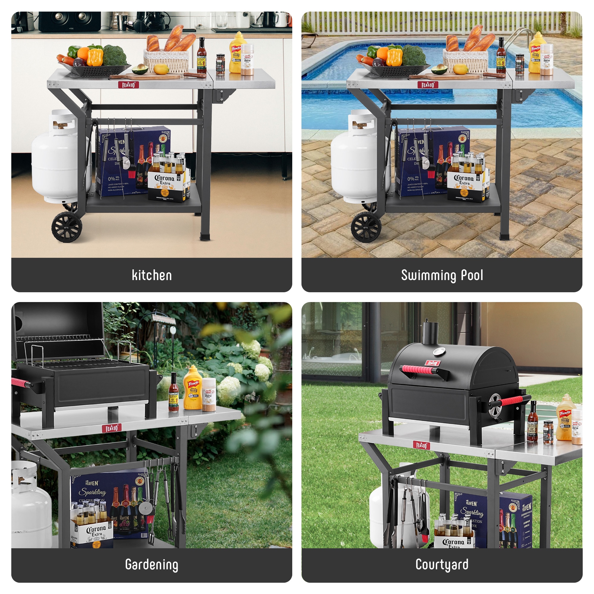 Feasto TF2037 Grill-Carts-Grill-Stands - View #6