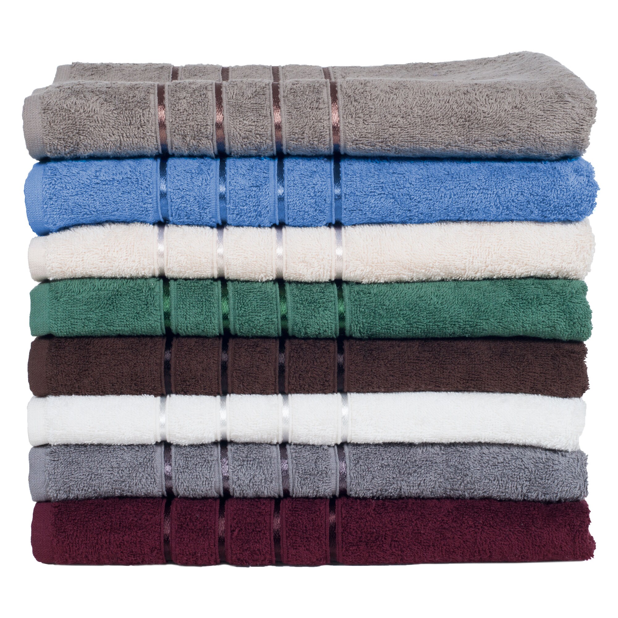 Hastings Home 6-Piece Chocolate Cotton Bath Towel Set (Bath Towels