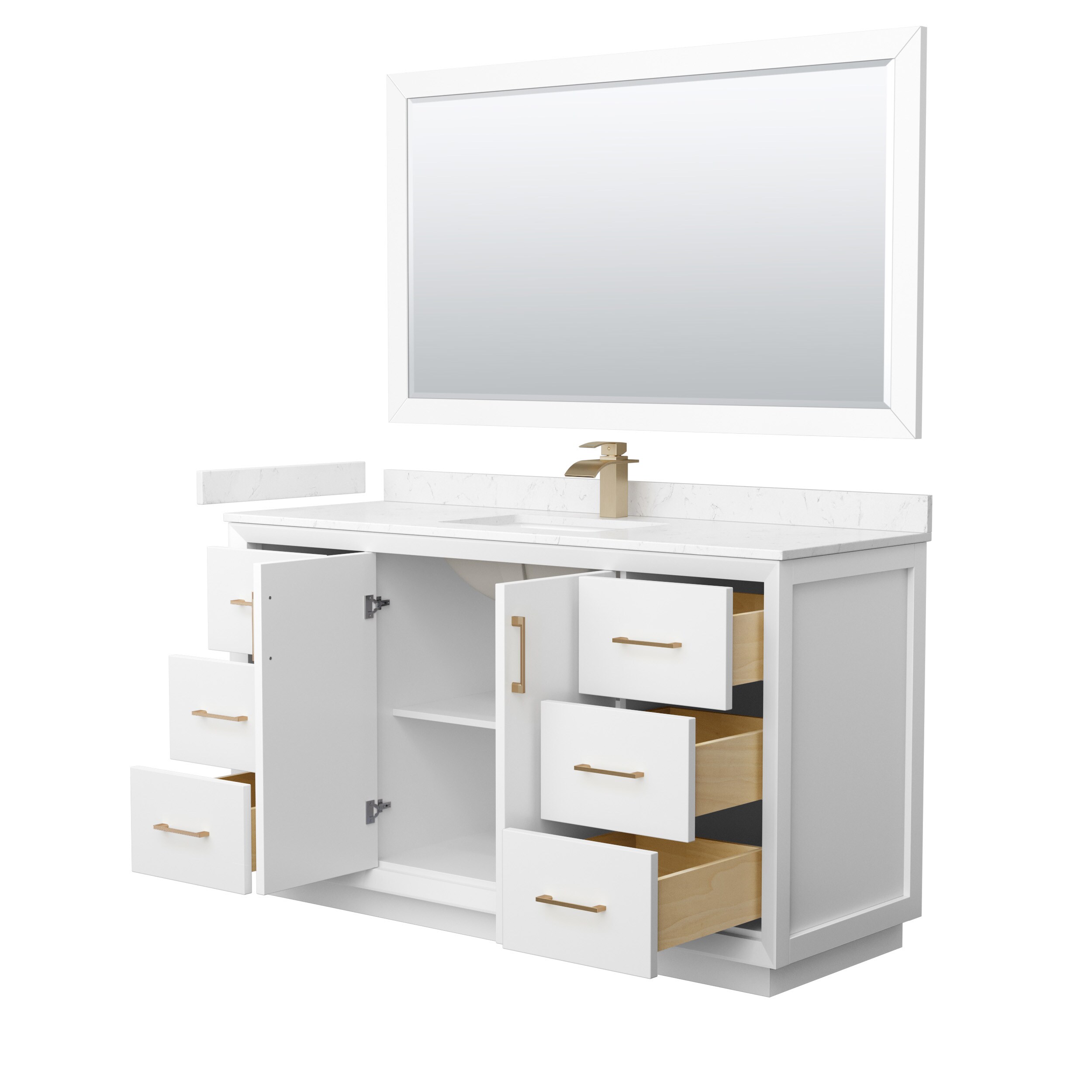 Wyndham Collection WCF414160SWZC2UNSM58 Bath-Vanity-Combo - View #2