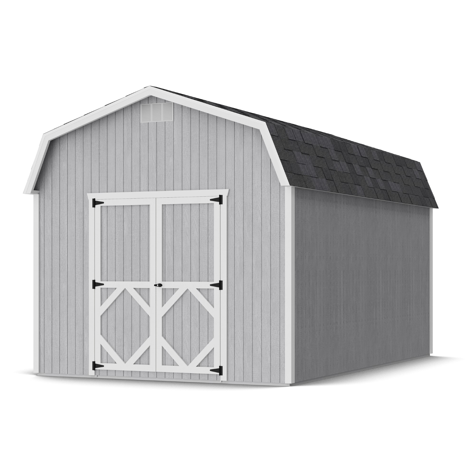 Little Cottage Co 10X16 CGB-6-PC Classic 10-ft x 16-ft Gambrel Style Wood Outdoor Storage Shed with 2 Doors