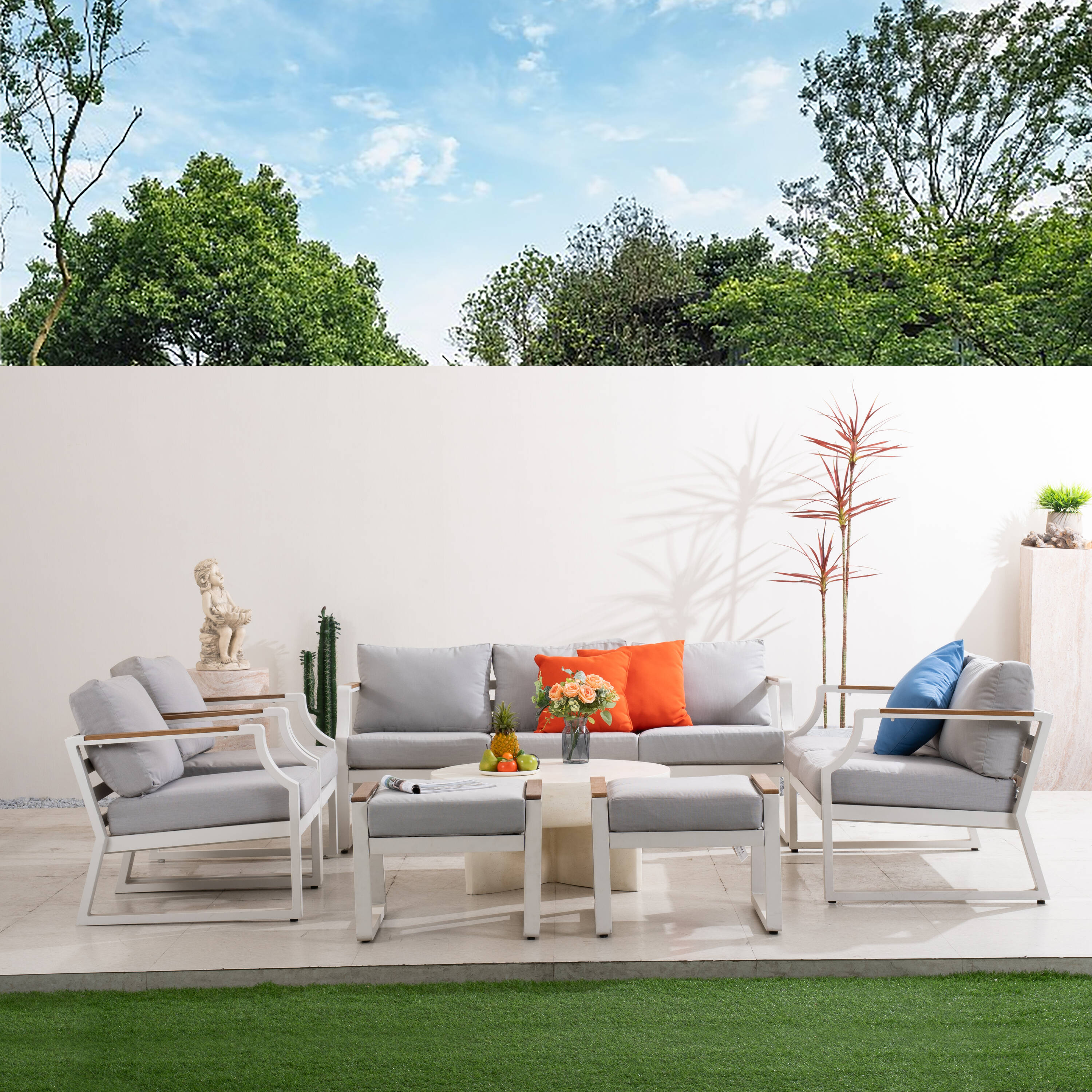 Direct Wicker DWS-2101W&152TABE Patio-Conversation-Sets - View #7