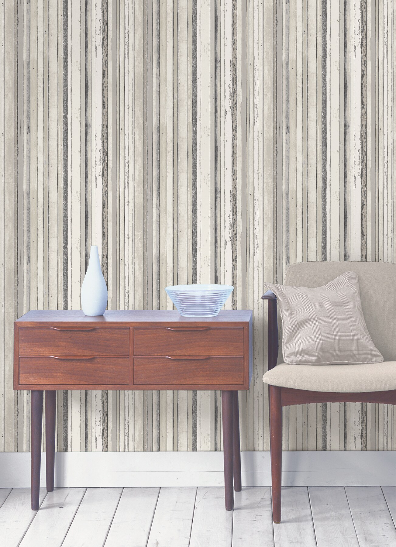 Fine Decor Medley 56.4-sq ft Grey Non-woven Stripes Unpasted Wallpaper ...