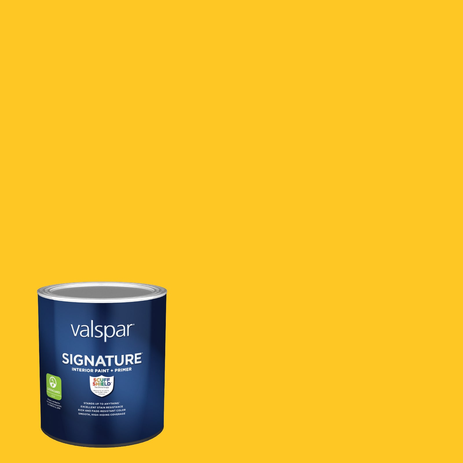 Valspar HGSW1171-773950 Signature Satin Geometric Yellow HGSW1171 Latex Interior Paint Paint + Primer ( 1-quart )