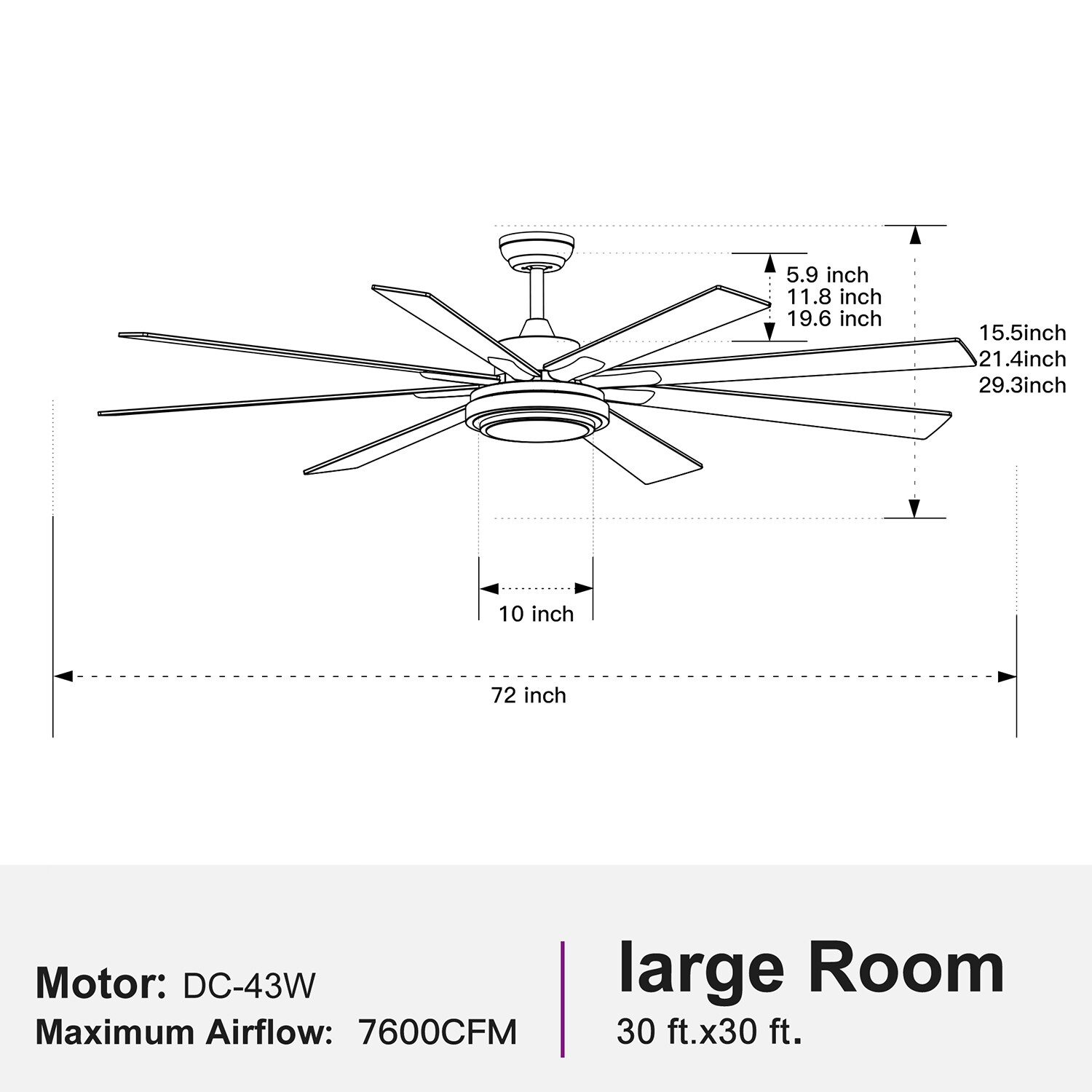 Bybafun YB5100142 Ceiling-Fans - View #2