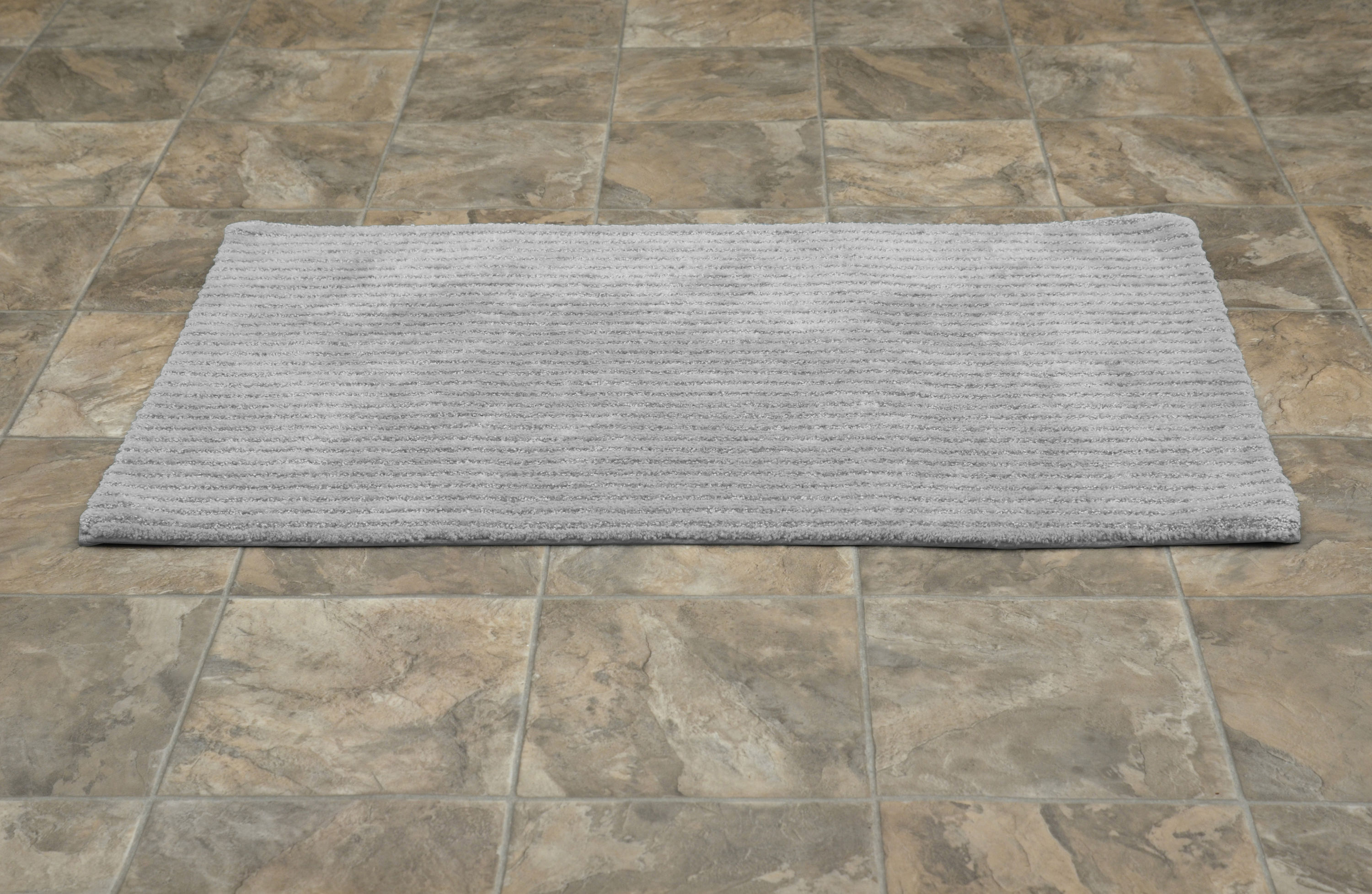 Garland Rug Finest Luxury Bath Rug 30-Inch by 50-Inch Platinum Gray