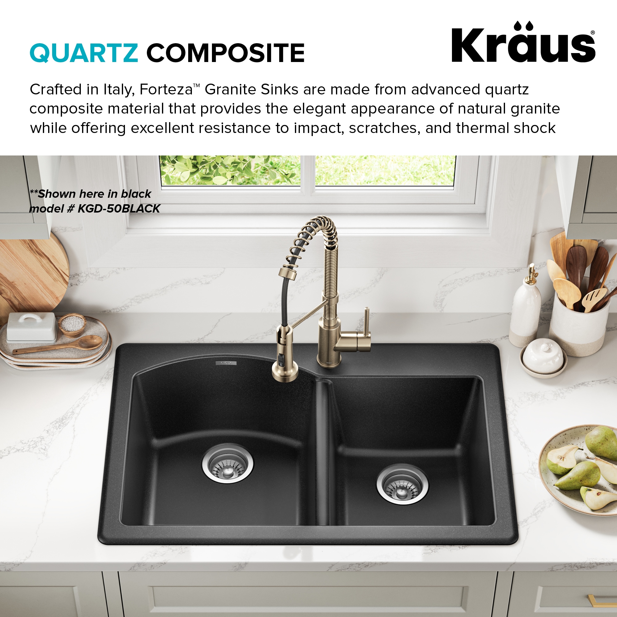 Kraus KGD-50WHITE Kitchen-Sinks - View #6