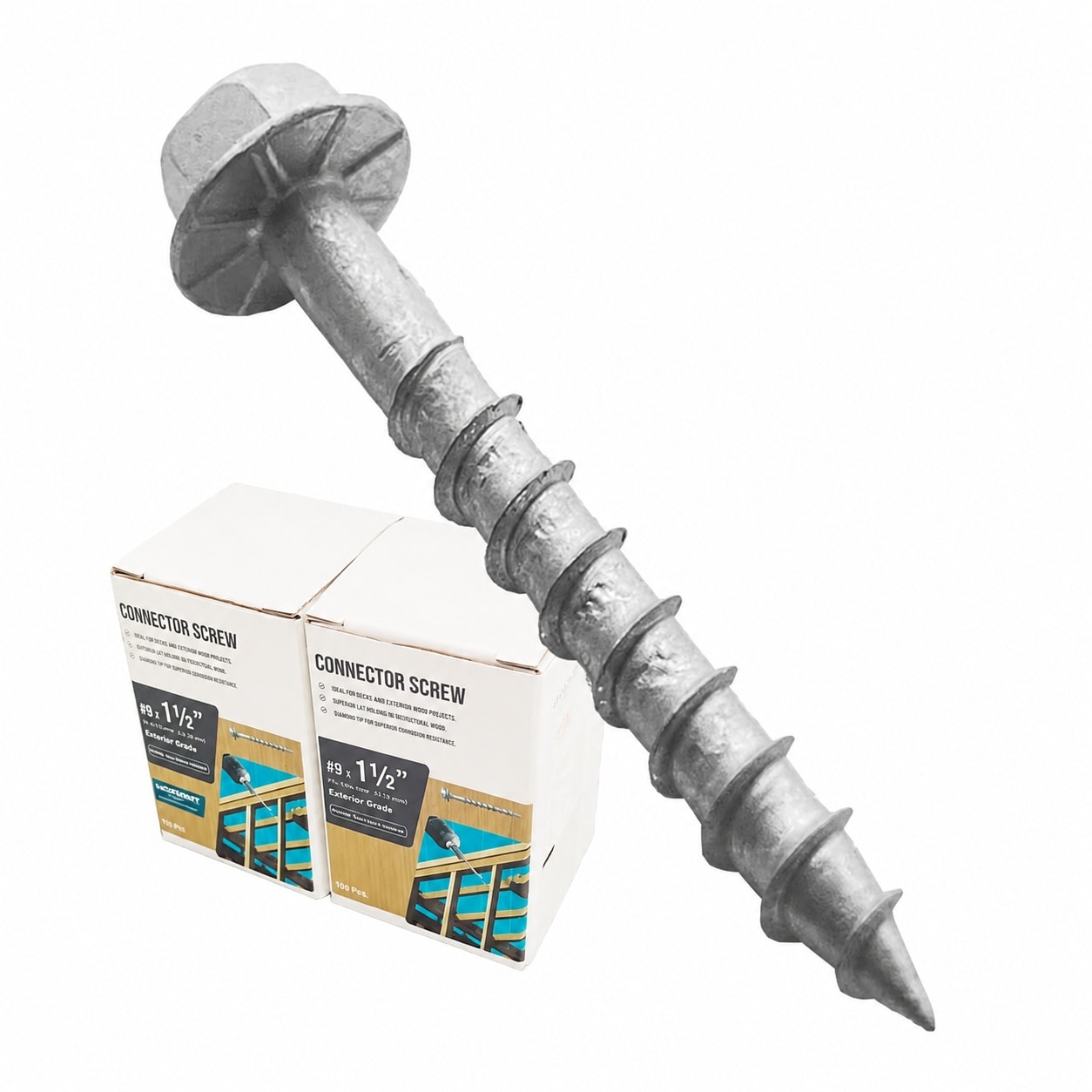 Etokfoks Premium Galvanized Steel Heavy Duty Corrosion Resistant Joist Hanger Connector Screws for Lumber 200 Pack #LETG7Y5IZ