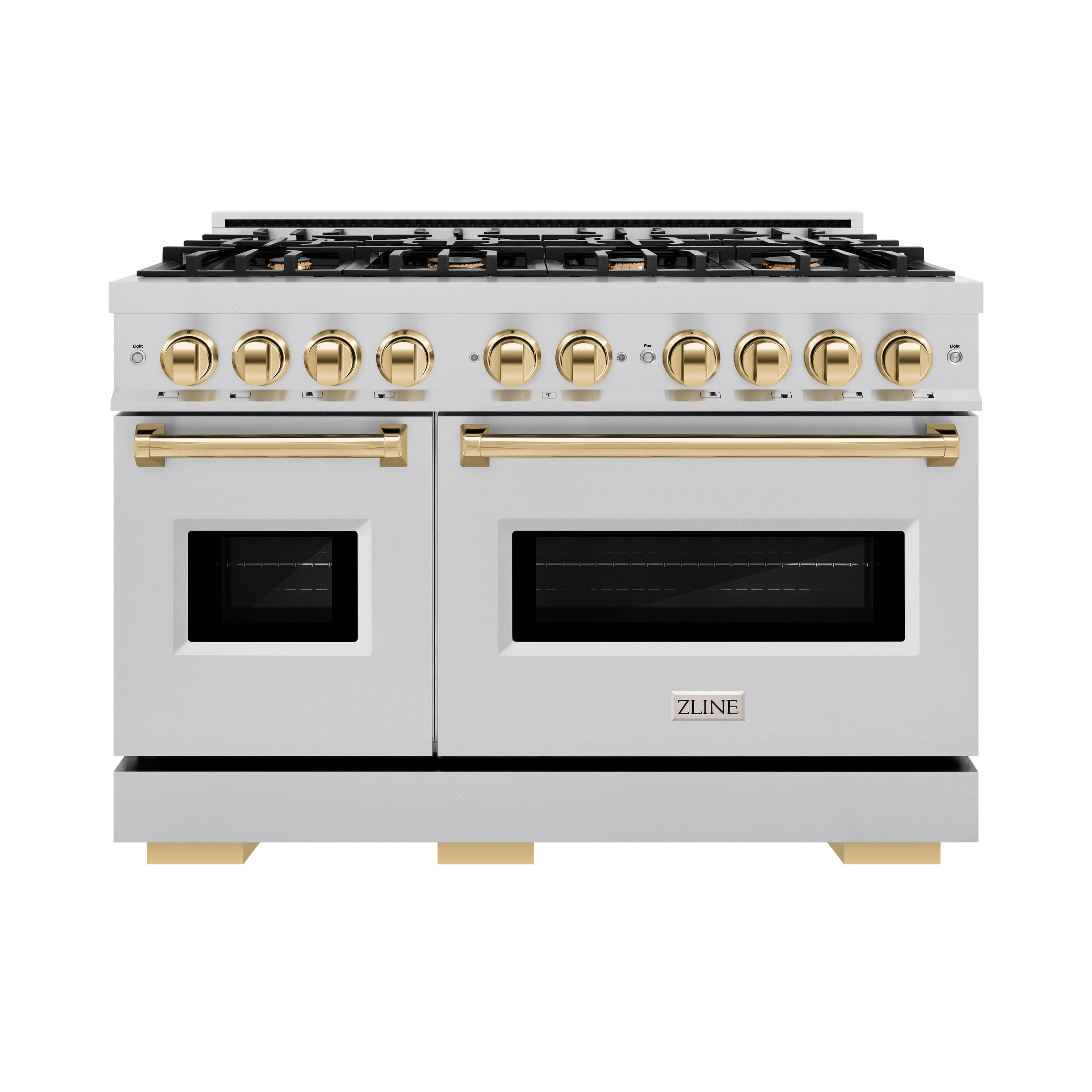 ZLINE KITCHEN & BATH CDRZ-48-G Classic 48-in Standard 4.2-cu ft / 2.5-cu ft Convection Oven Freestanding Double Oven Dual Fuel Range ( Stainless Steel, Polished Gold Accents )