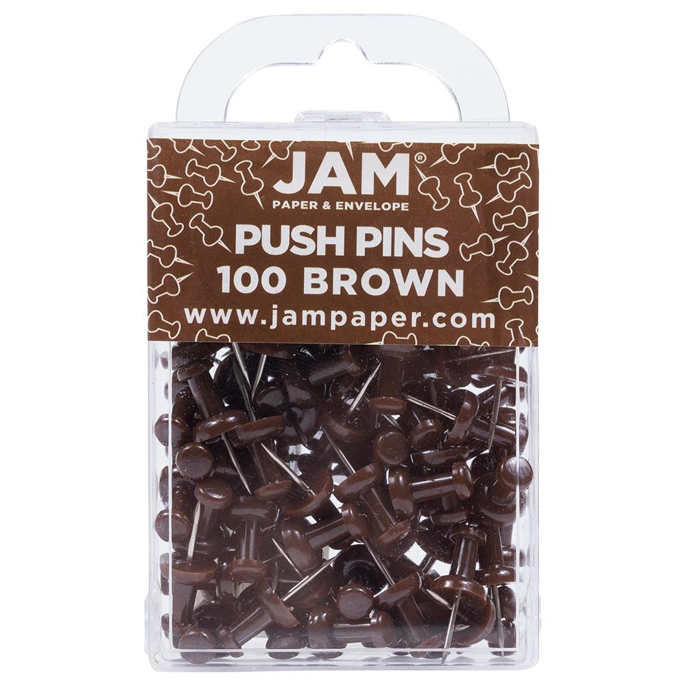 JAM Paper 222419049 Inch Brown Safety pin Pin/Clip .01-sq ft 100 -Pack