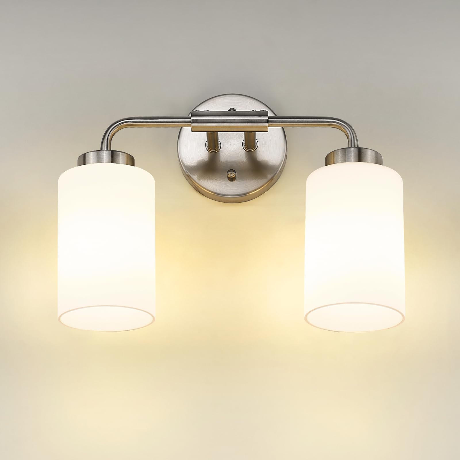 LTMATE LSZS62B-2W BN JAZAVA 14.4-in 2 -Light Brushed Nickel Industrial Vanity light