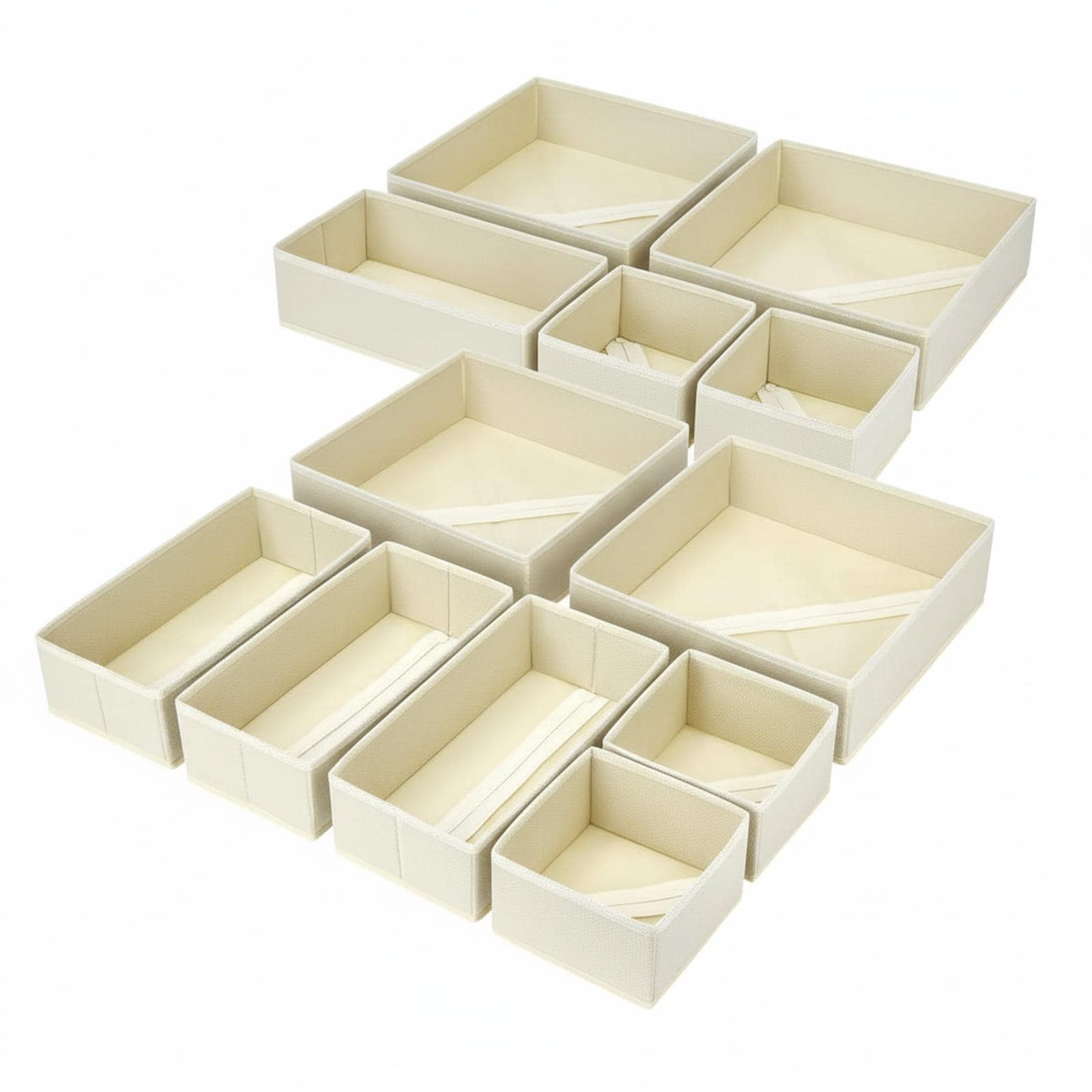 Baginizer  Drawer Organizer Clothes Foldable Closet Storage Fabric Bins Dividers For Underwears Sock Bras Ties Scarves
