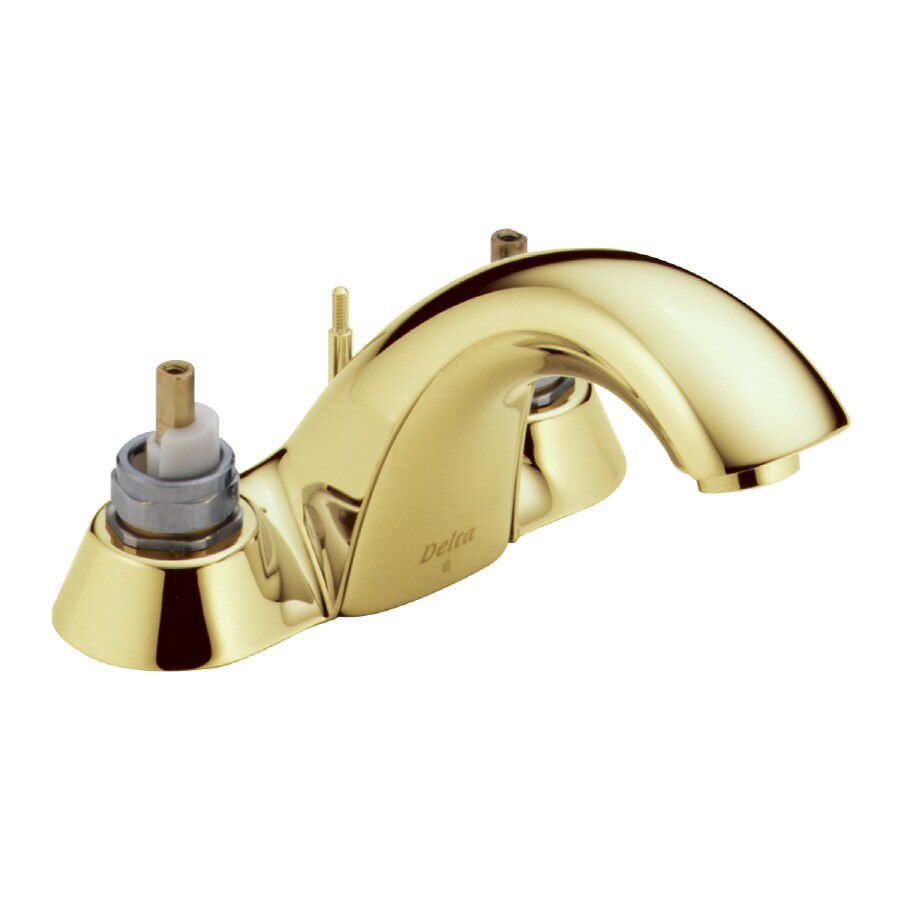 Delta Innovations Polished Brass 2handle 4in Centerset WaterSense