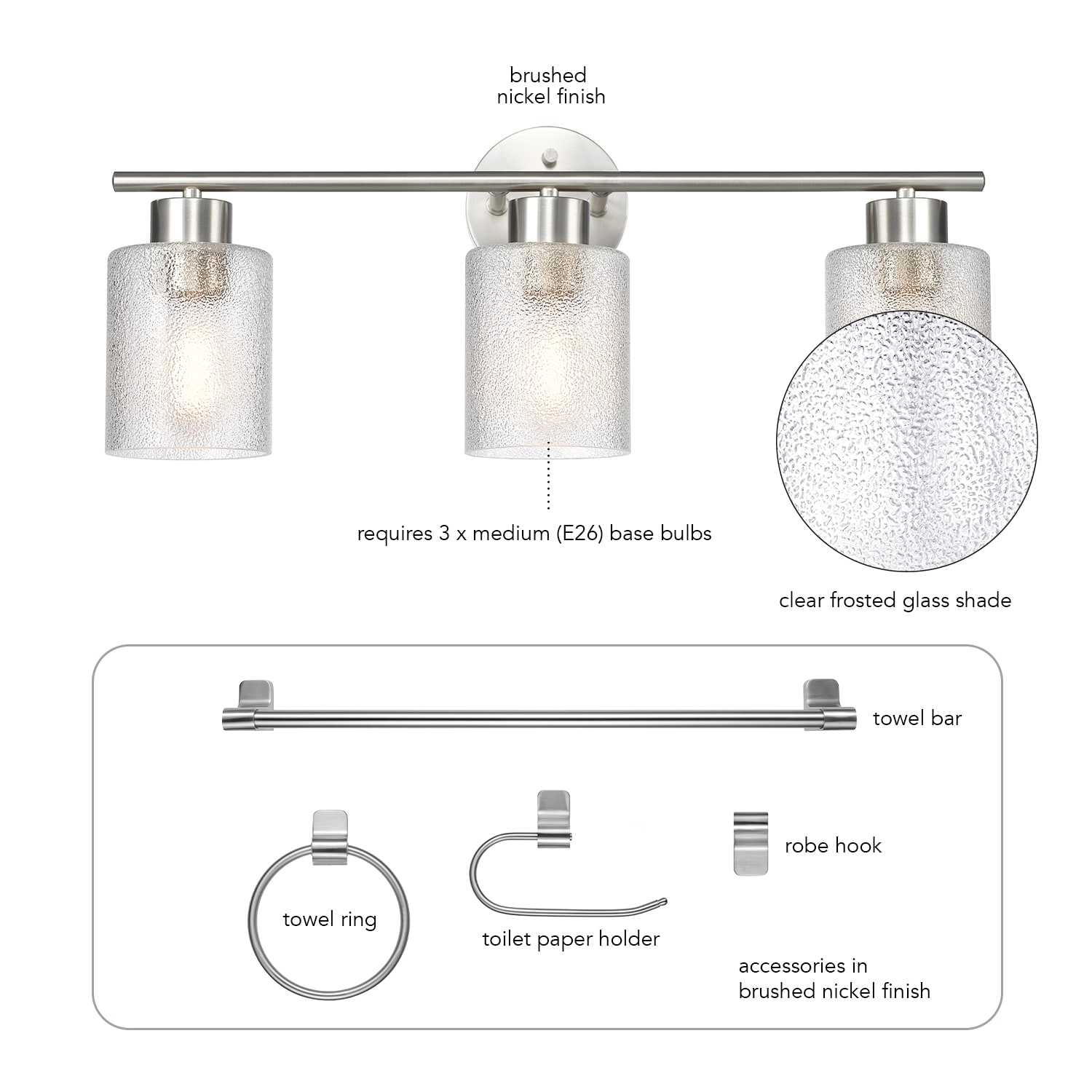 Globe Electric 91009800 Decorative-Bath-Hardware-Kits - View #6