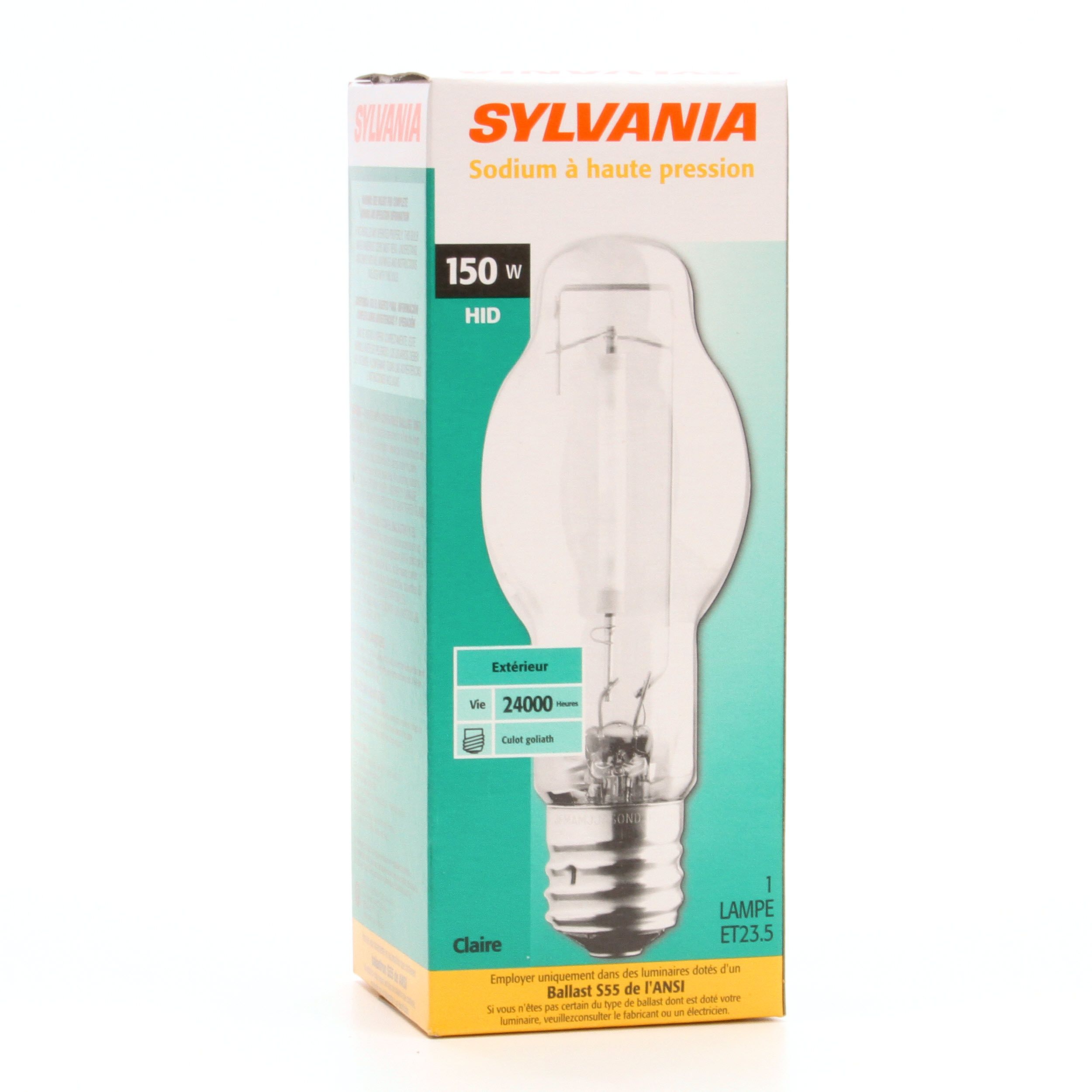 SYLVANIA Lumalux ET23.5 100 W LU100/ECO High Pressure Sodium Lamp Bulb S45 NEW 