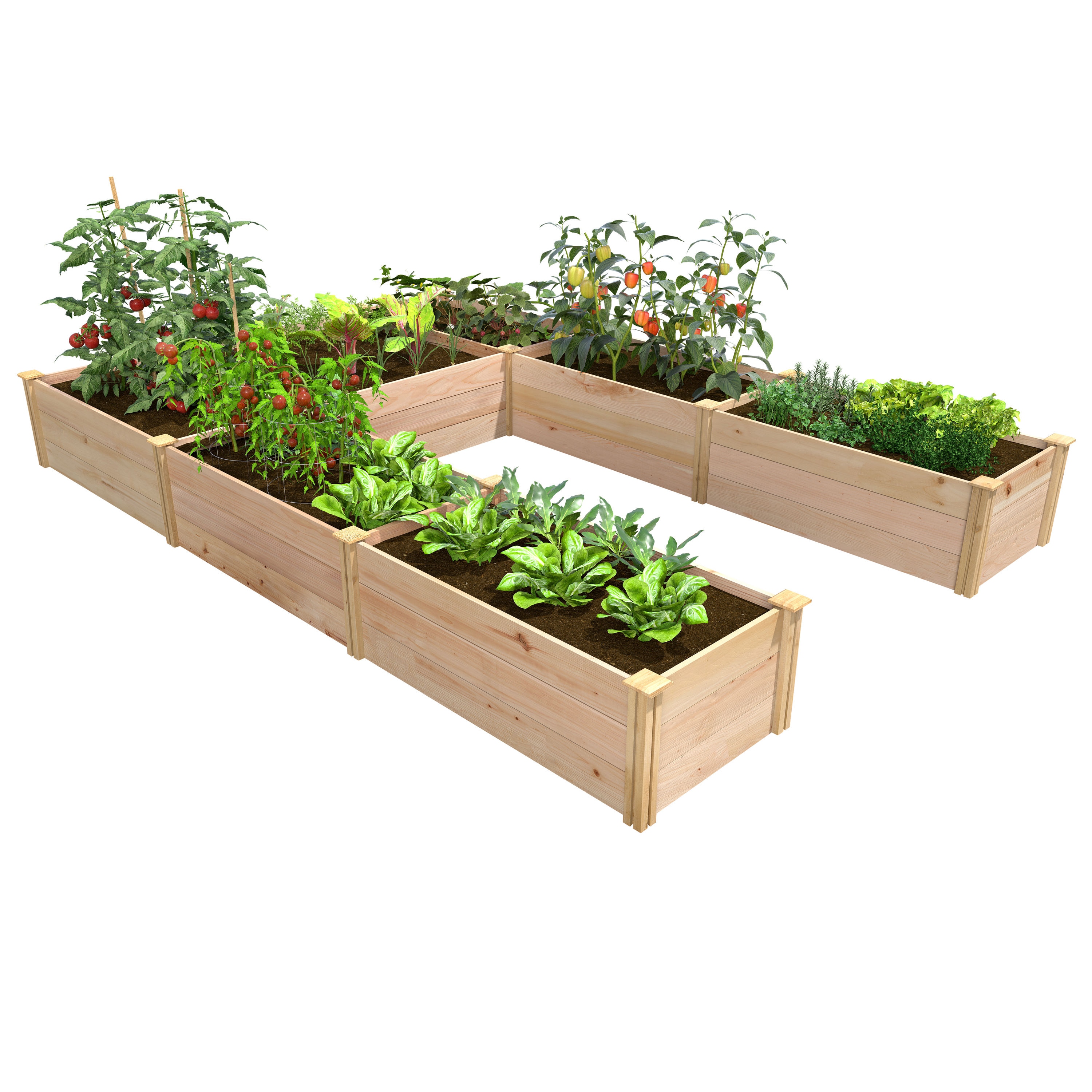 Greenes Fence RCUSB8X12 88-cu ft 96-in W x 144-in L x 16.5-in H Natural Cedar Cedar Raised Garden Bed