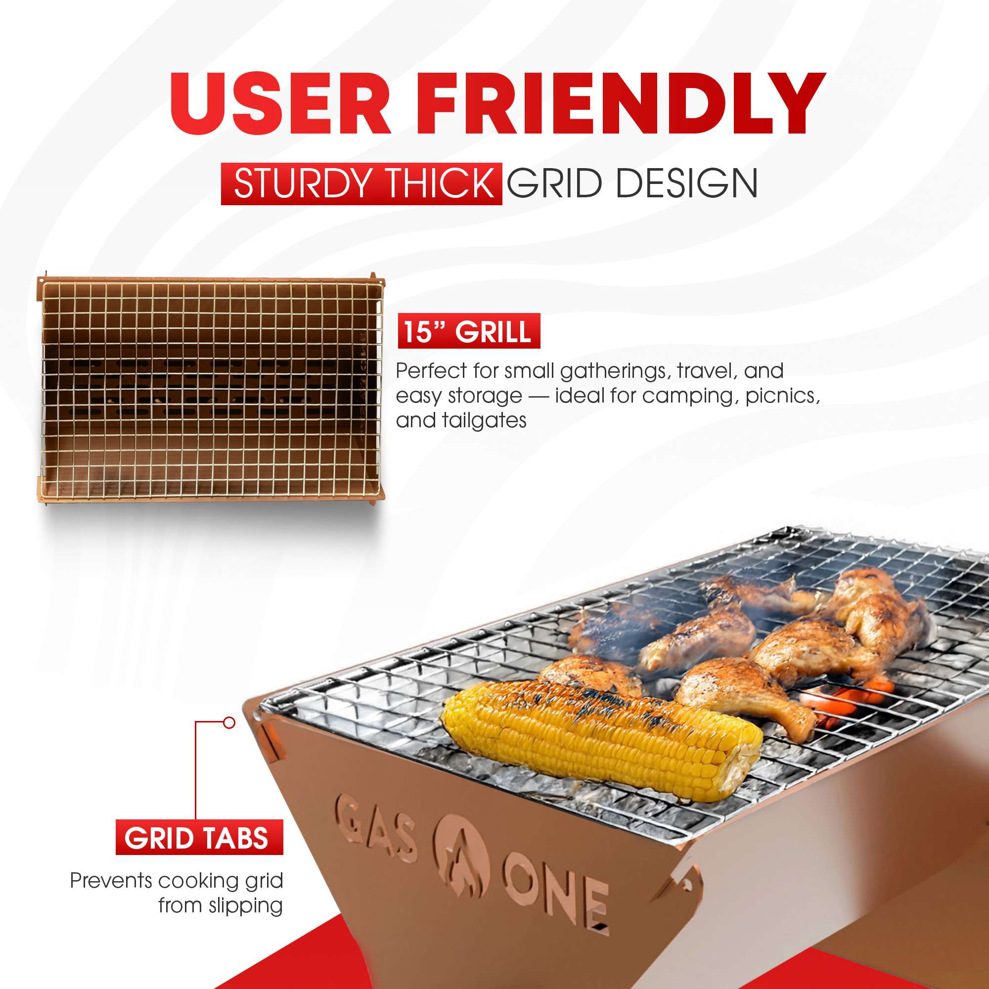 GasOne CG-15FB Charcoal-Grills - View #5