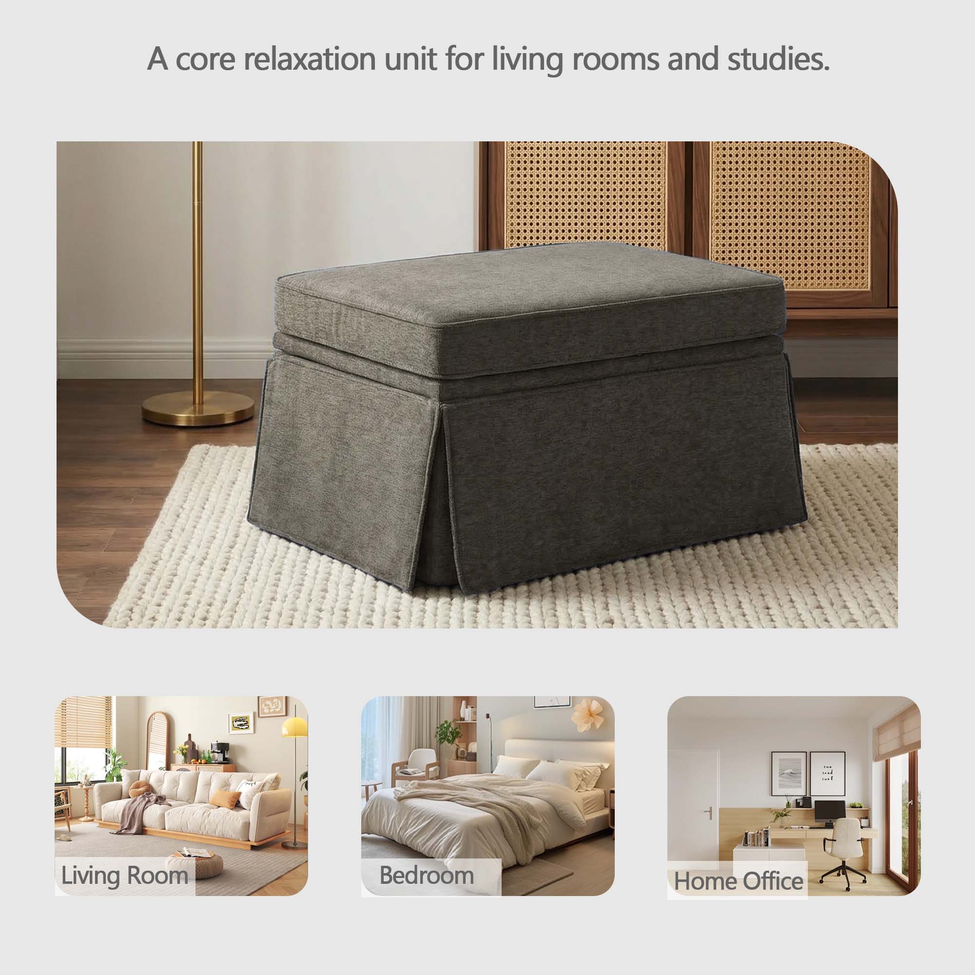 Dreamsidea LS-CH0073S-C-TAN-OT Indoor-Ottomans - View #6