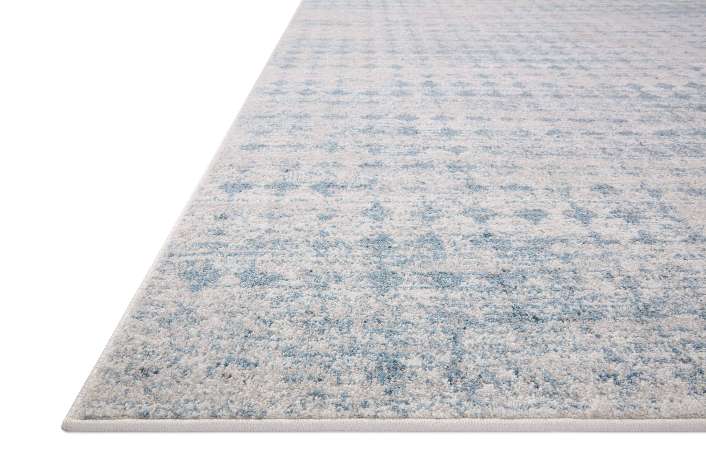 Kamala Sky and Dove Blue Diamond Pattern Accent Rug 2'-3" x 3'-10"