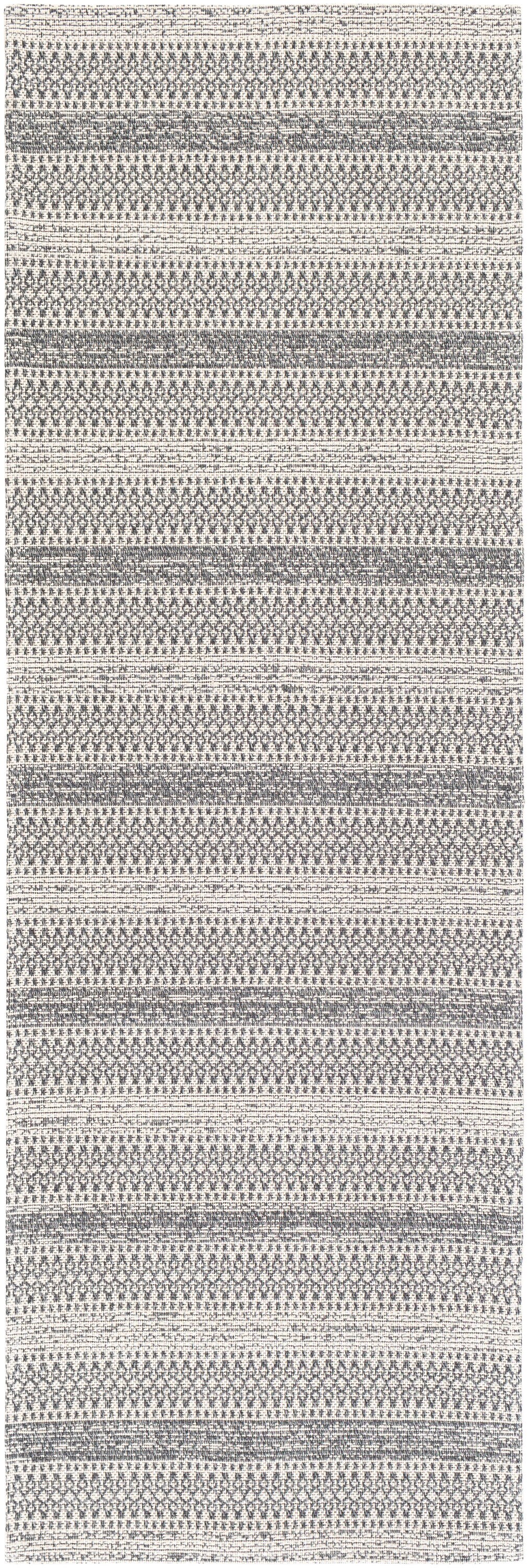 Livabliss LCS2309-2773 La Casa 3 x 8 (ft) Cotton Silver Gray Rectangular Indoor Medallion Global Area rug