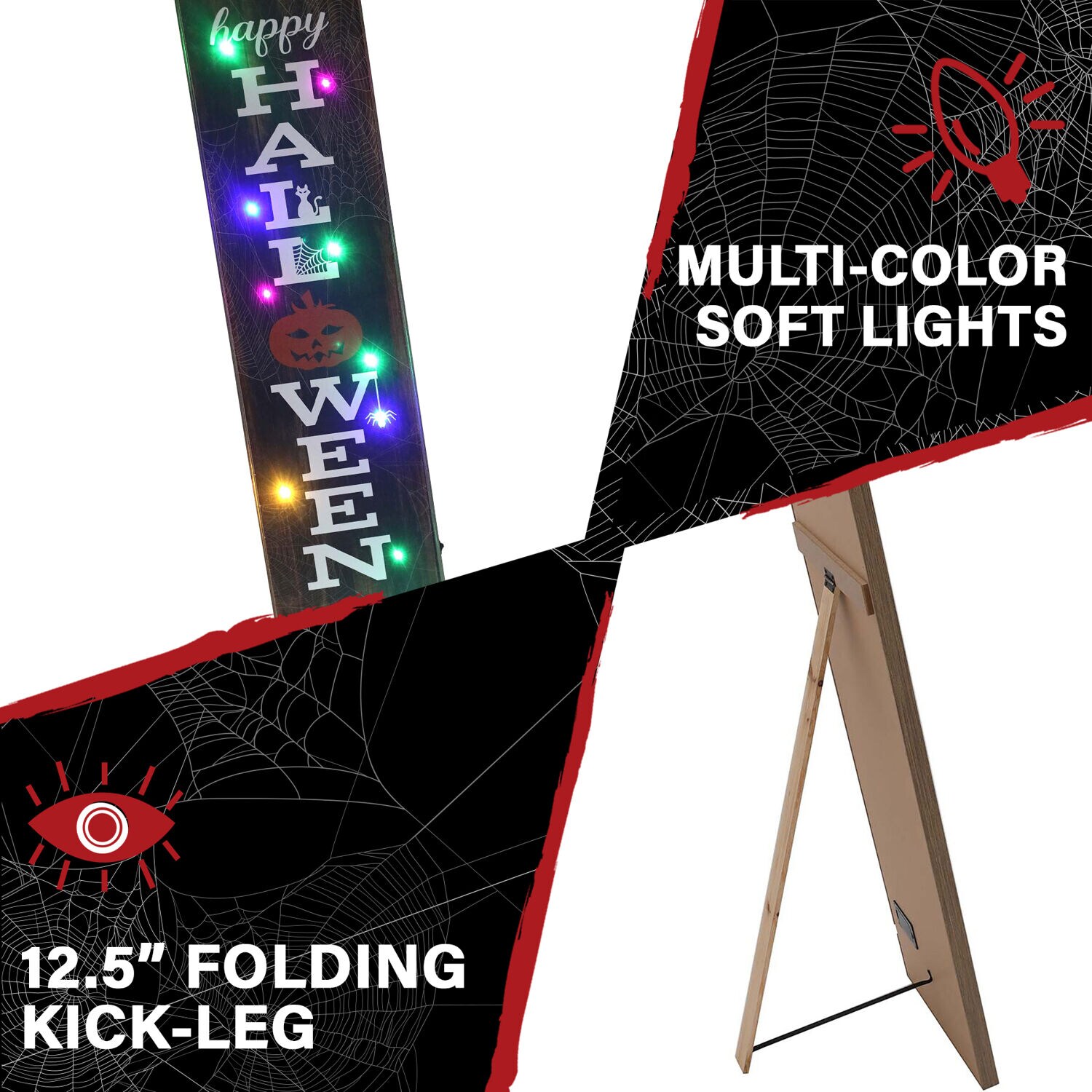 Haunted Hill Farm HHWOODPS045-1BL Table-Halloween-Decor - View #5