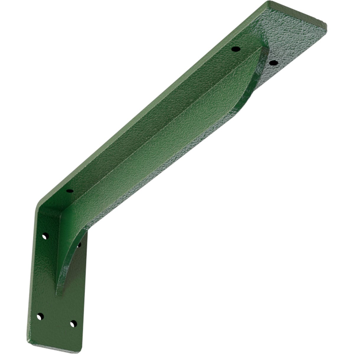 Ekena Millwork BKTM02X14X05EBHDG Embrey 14-in x 2-in x 5.25-in Green Steel Countertop support bracket