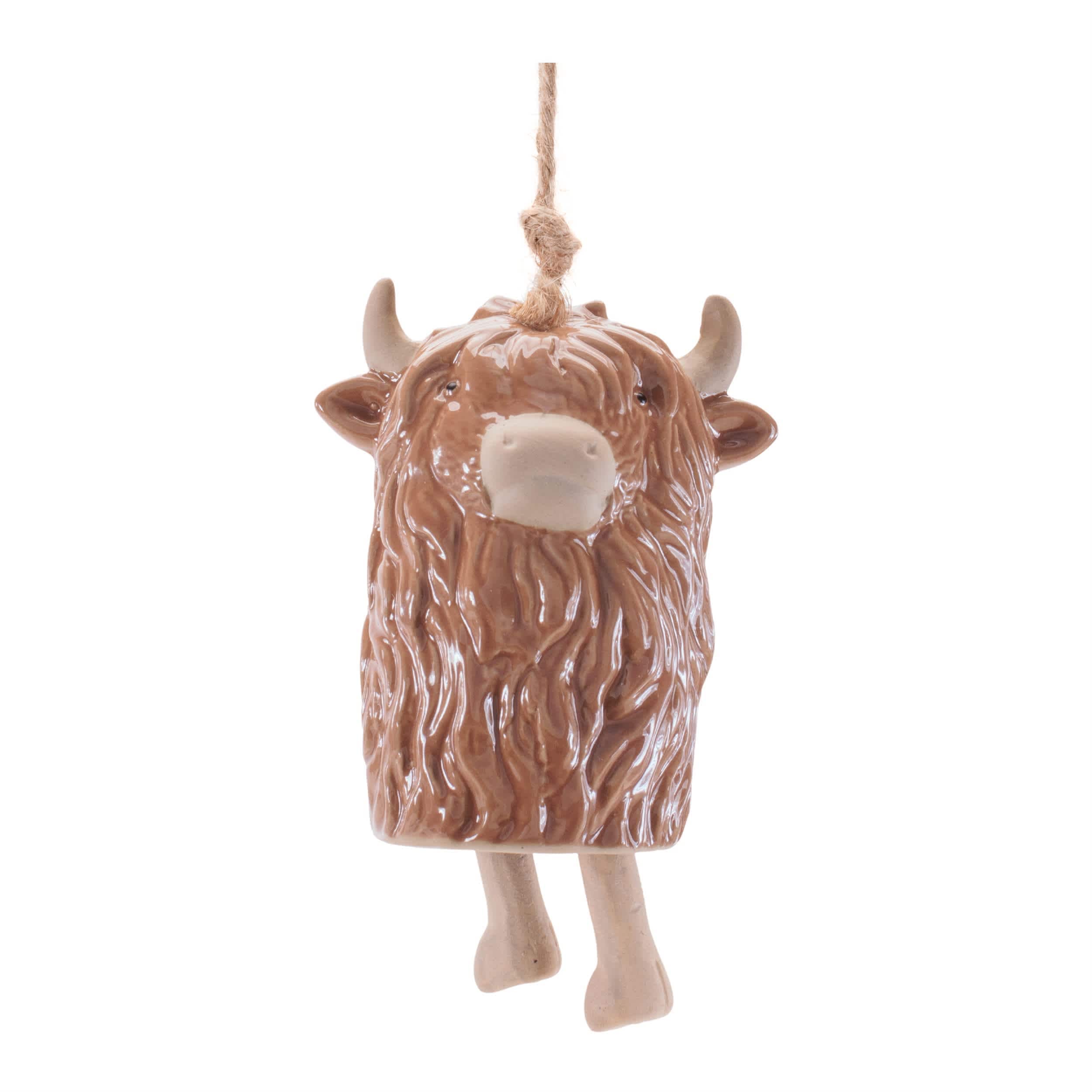 Melrose International Highland Cow Ornament Set of 8