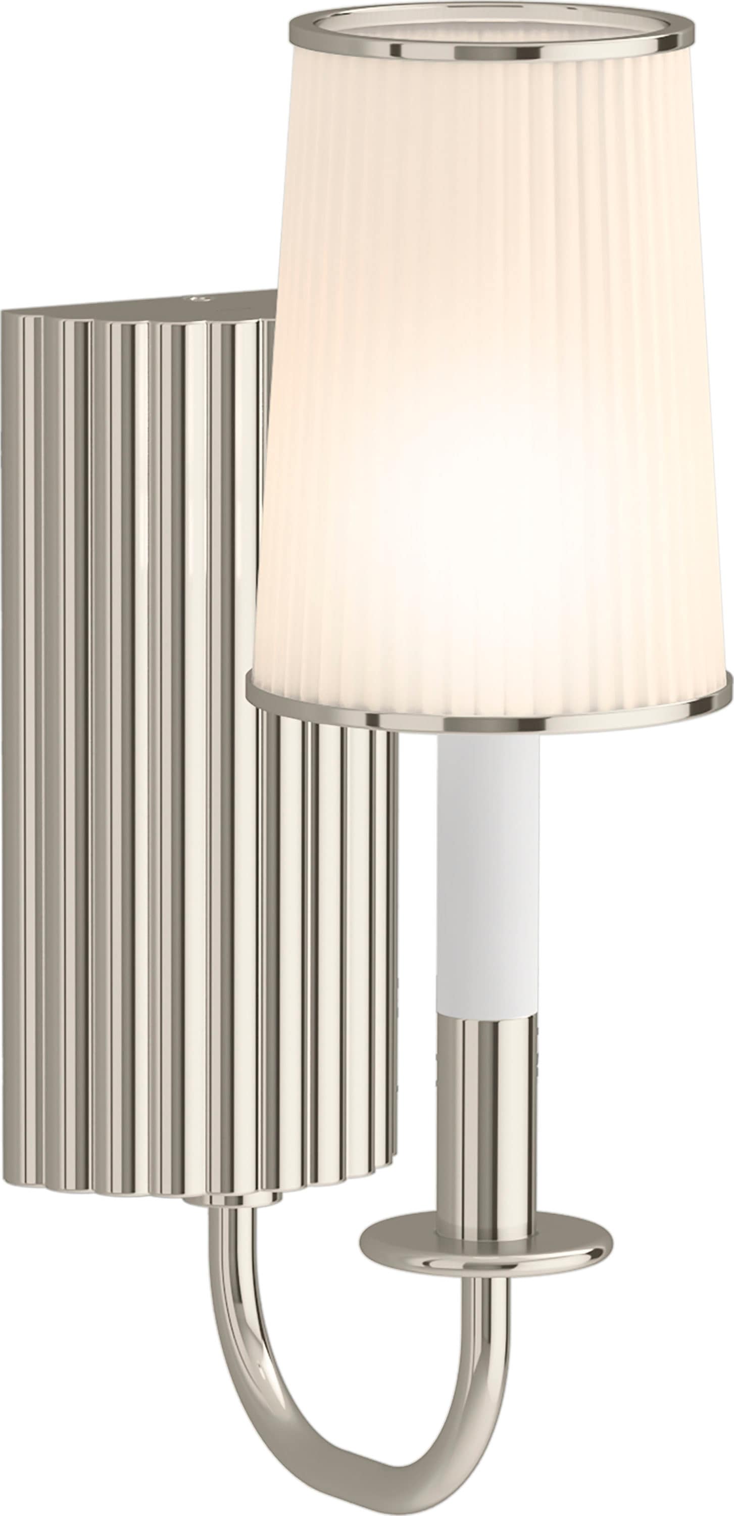 KOHLER 27438-SC01-SNL Tresdoux 4.81-in W 1 -Light Polished Nickel Wall Sconce