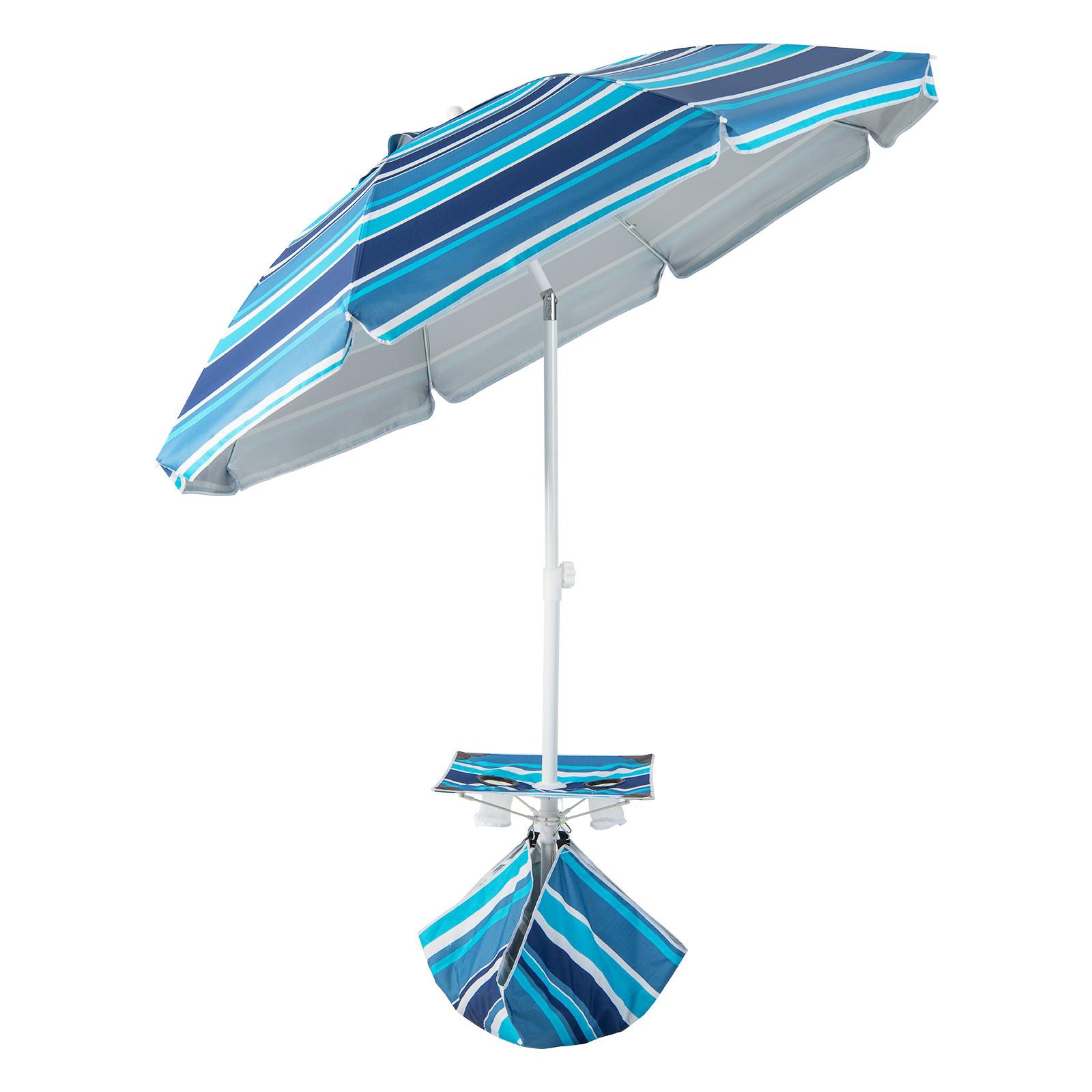 Costway NP10840NY 5.8-ft Steel Navy Garden Patio Umbrella with Base