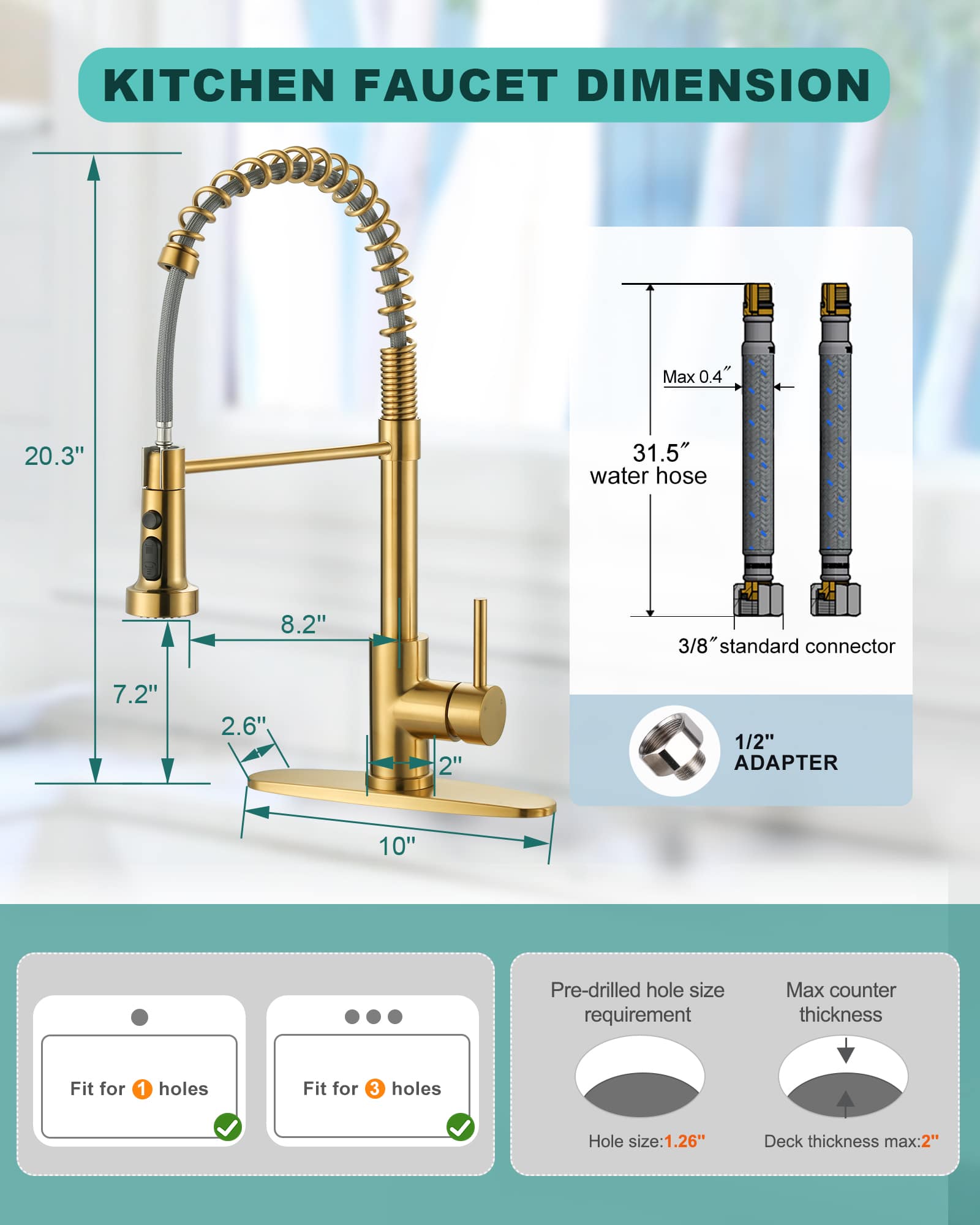 ARCORA AR7102501G Kitchen-Faucets - View #4