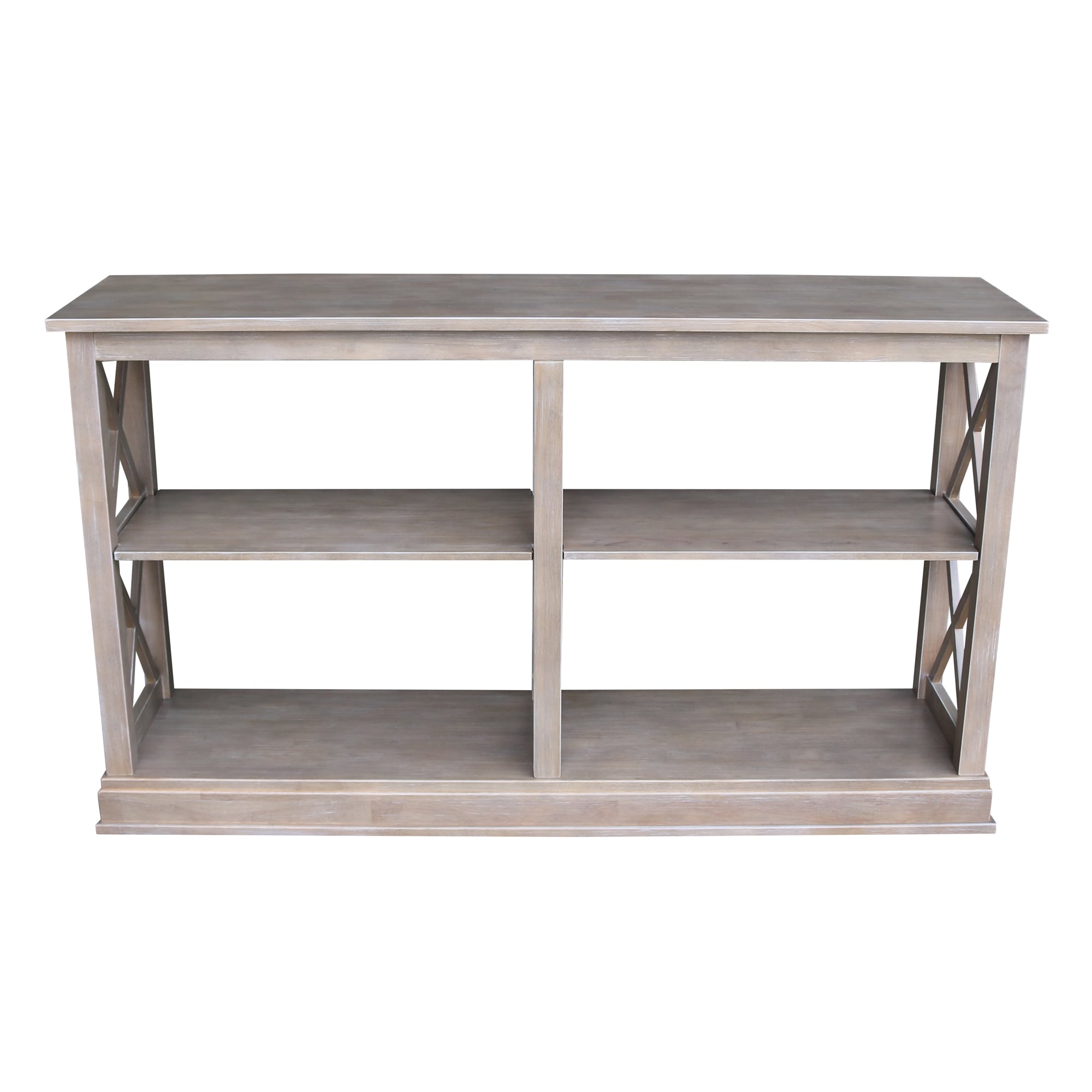 International Concepts Transitional Gray Finish Wood Sofa Table 60-in ...