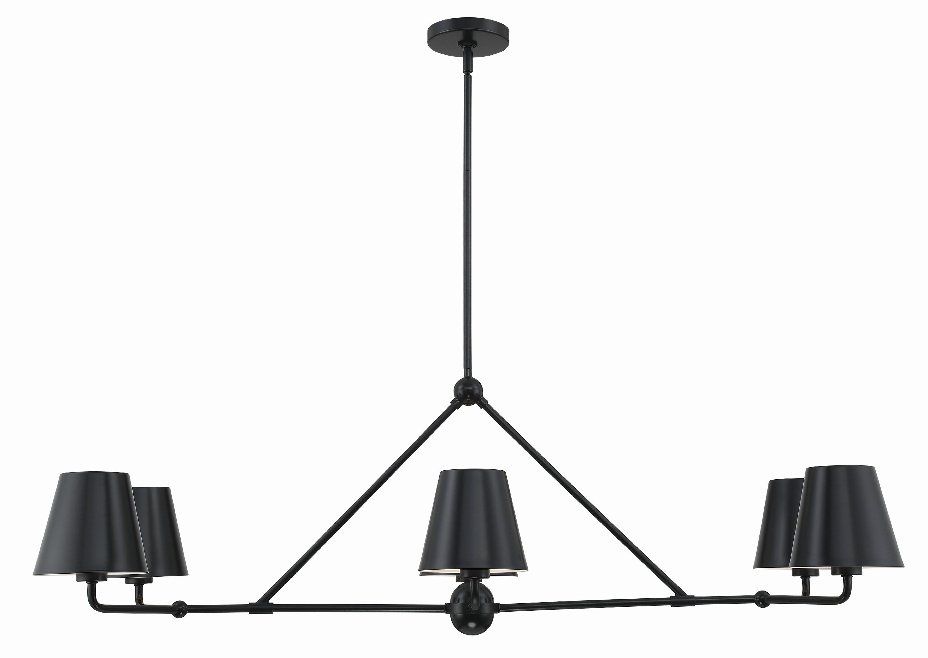 Crystorama XAV-B9306-MK Xavier 6 -Light Matte Black Modern/contemporary For Use in Bathrooms, Bedrooms, Dining Rooms, Foyers, Kitchens, Living Rooms Chandelier