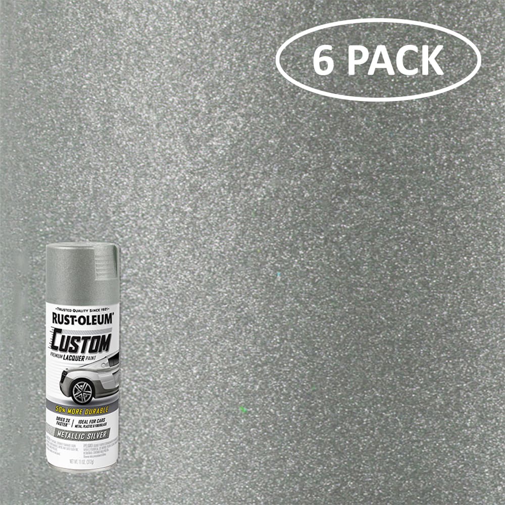 Rust-Oleum 7271830-6PK Stops Rust Metallic Spray Paint, 6 Pack, Silver 