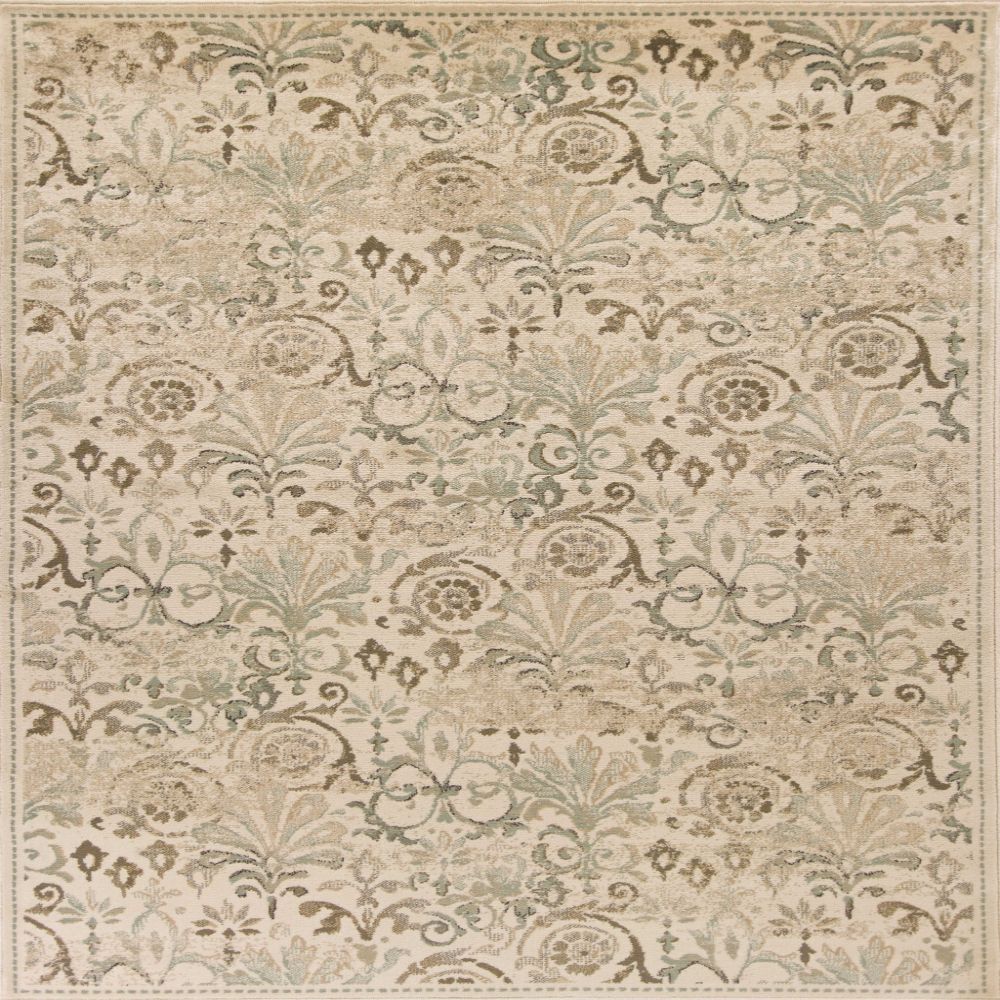 HomeRoots 352990 Bernadette 7 X 10 (ft) Ivory Indoor Distressed/Overdyed Area Rug