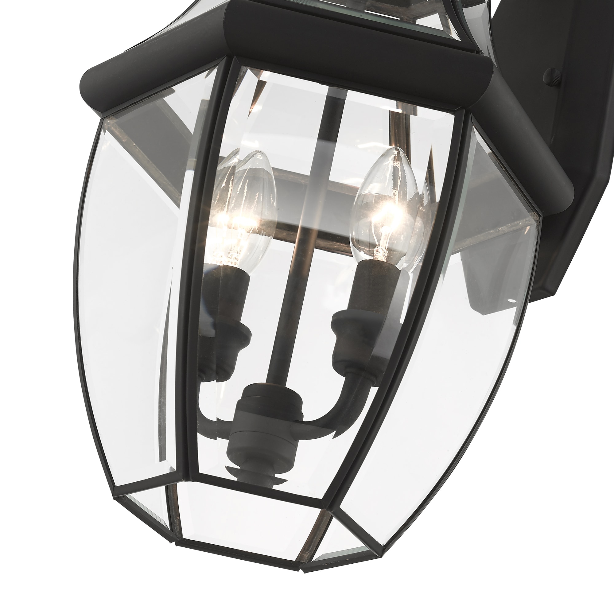 Monterey Colonial Style Black Brass Outdoor Wall Lantern